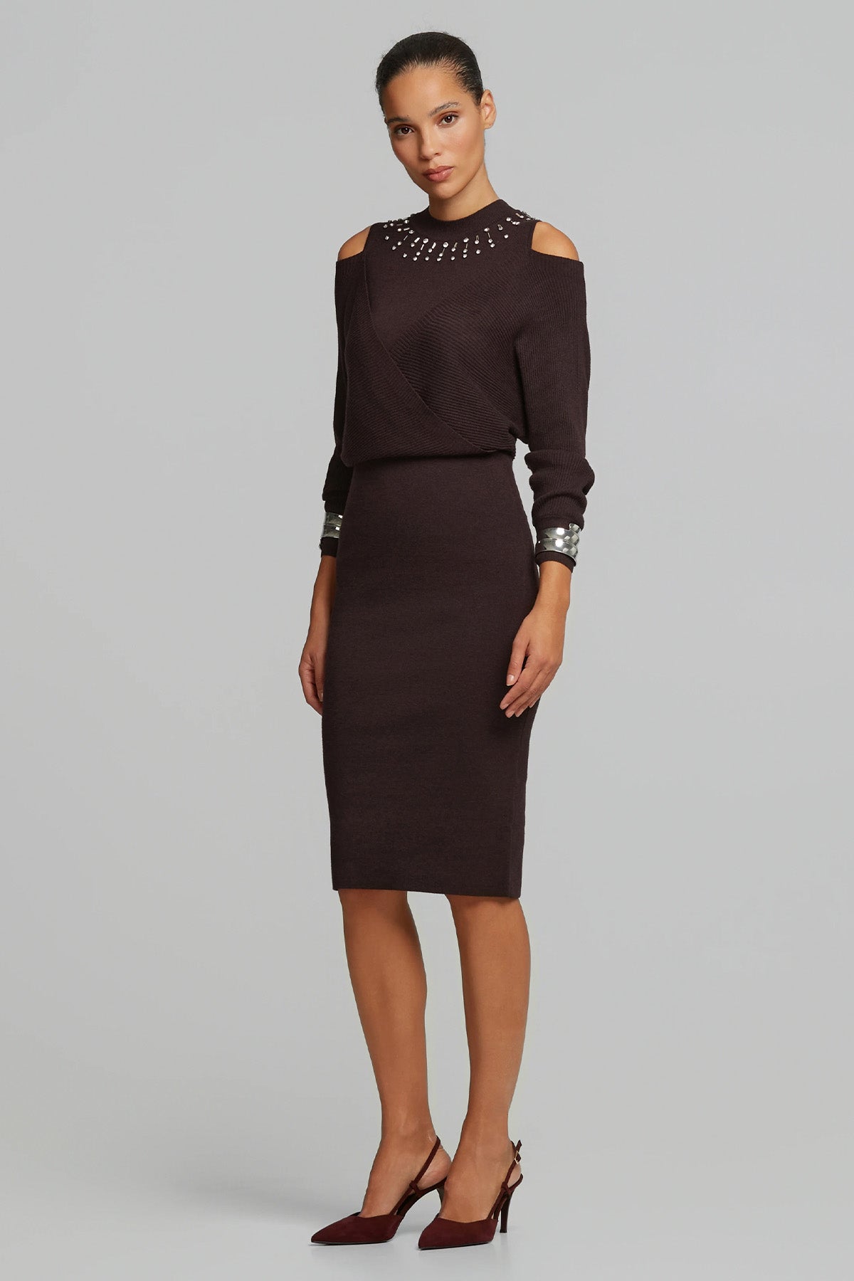 Lynne Midi Örgü Triko Elbise