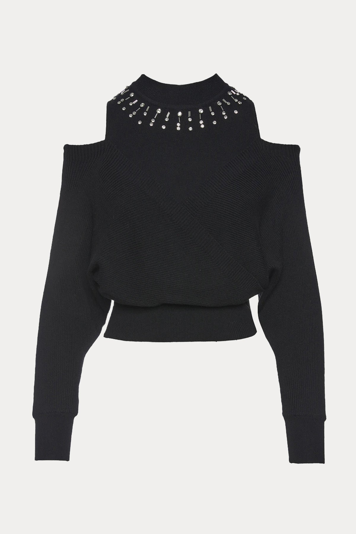 Lynne Metal Aksesuarlı Yuvarlak Yaka Örgü Triko