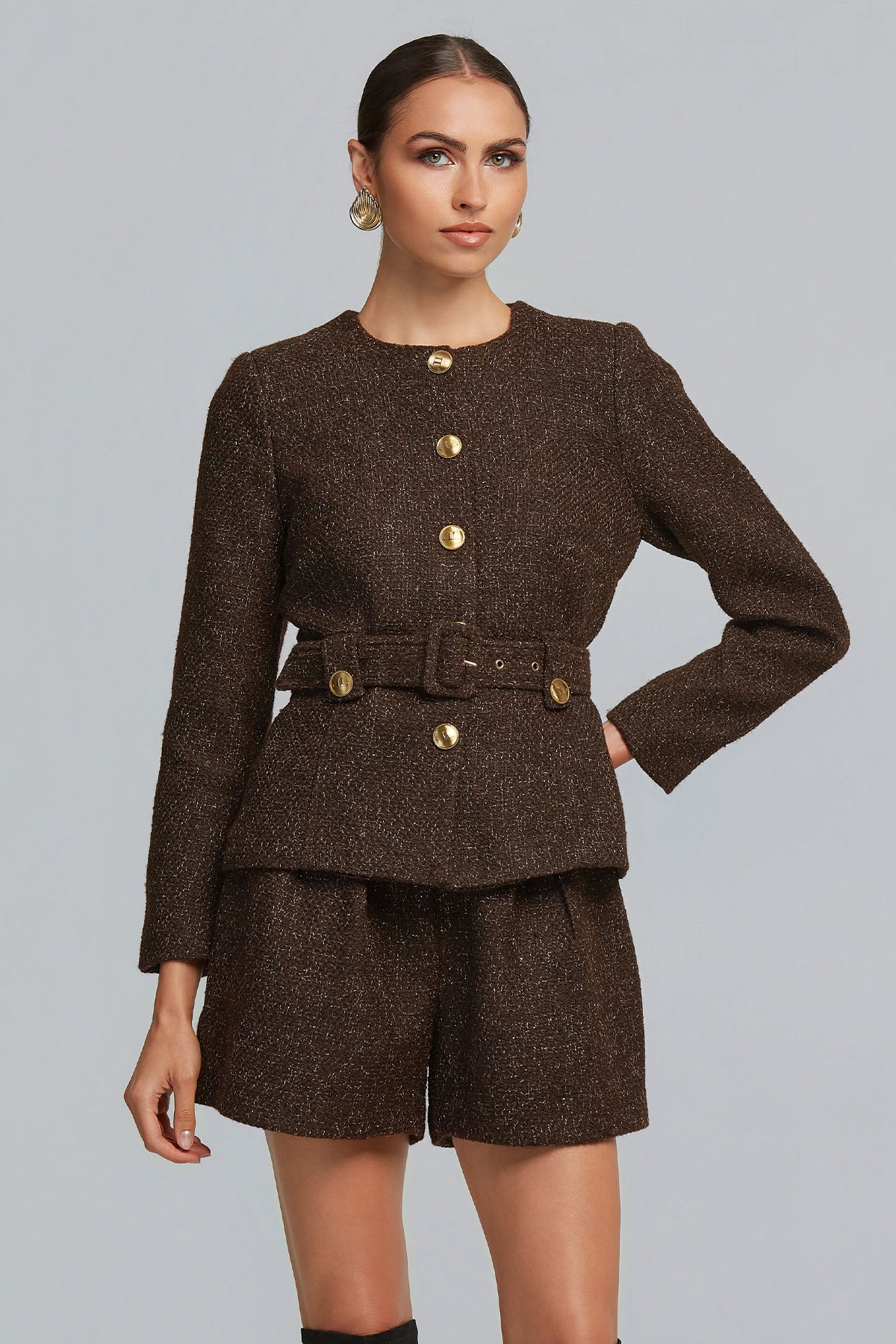 Lynne Kemerli Tüvit Blazer Ceket