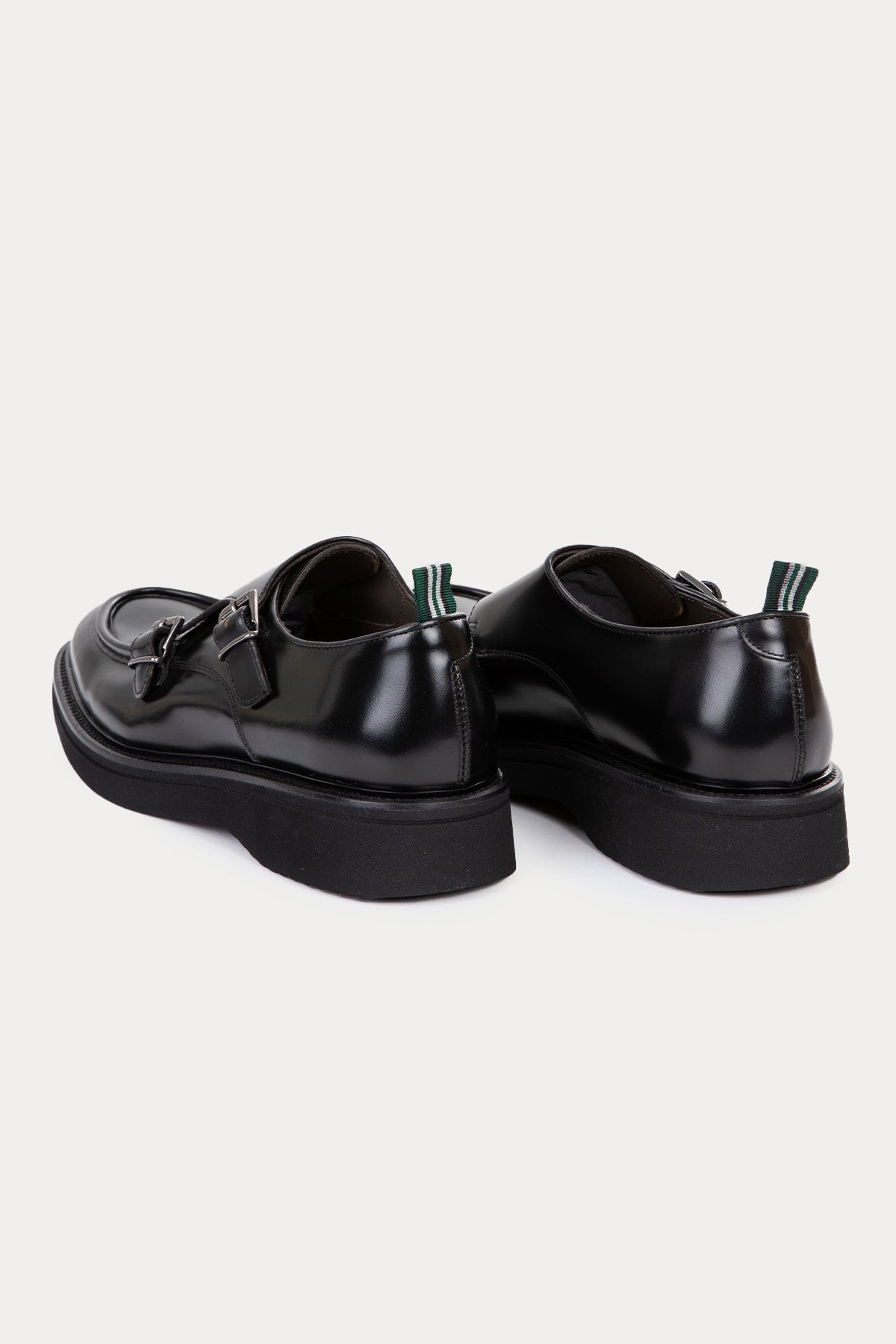 Green George Çift Tokalı Deri Loafer Ayakkabı