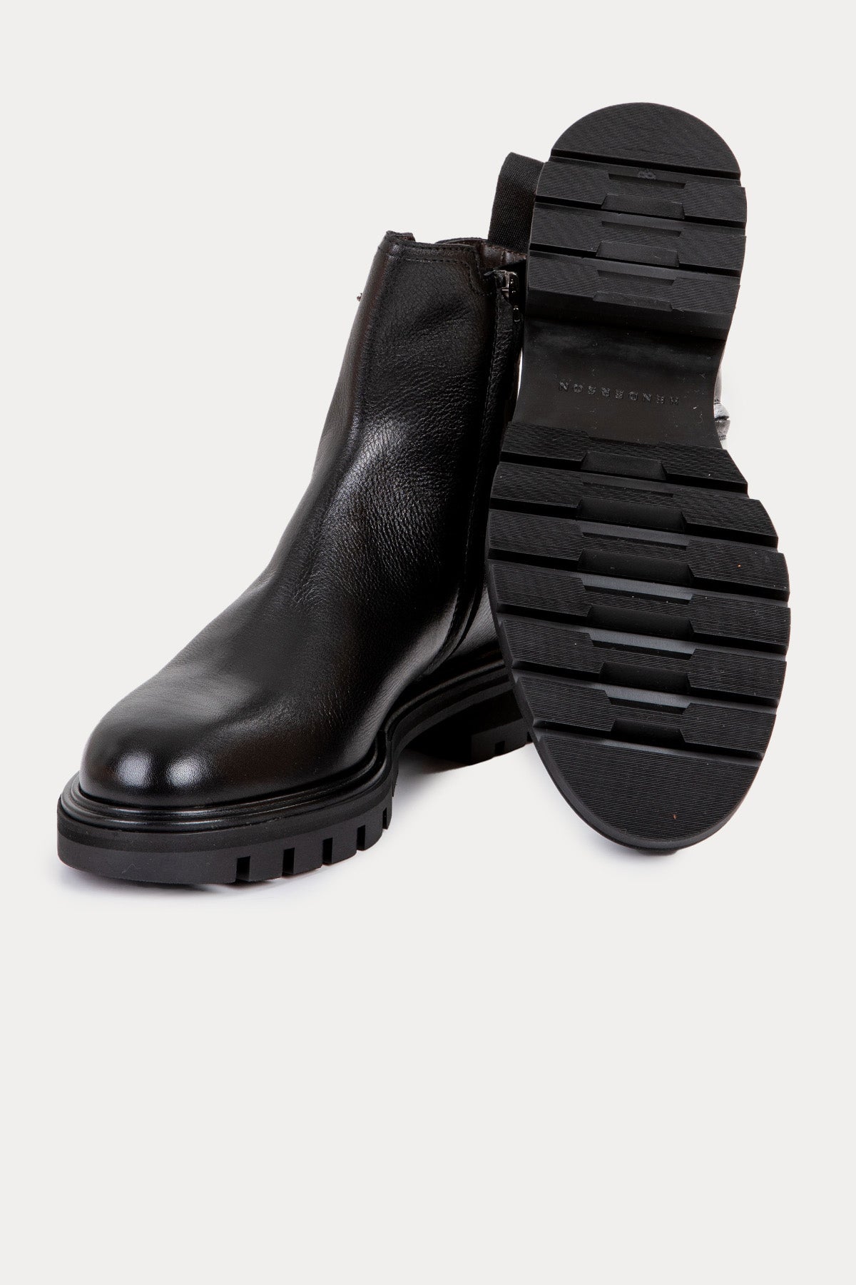 Henderson Nara Lastik Bant Fermuarlı Deri Bot