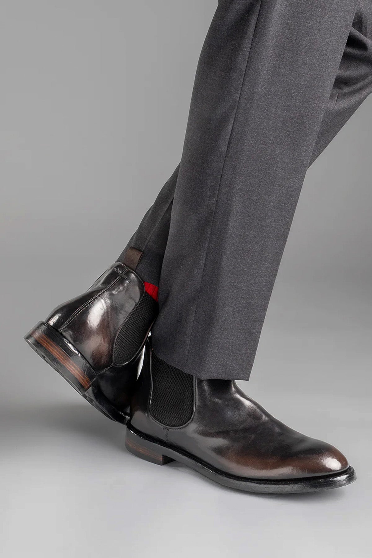 Officine Creative Temple Lastik Bantlı Deri Bot