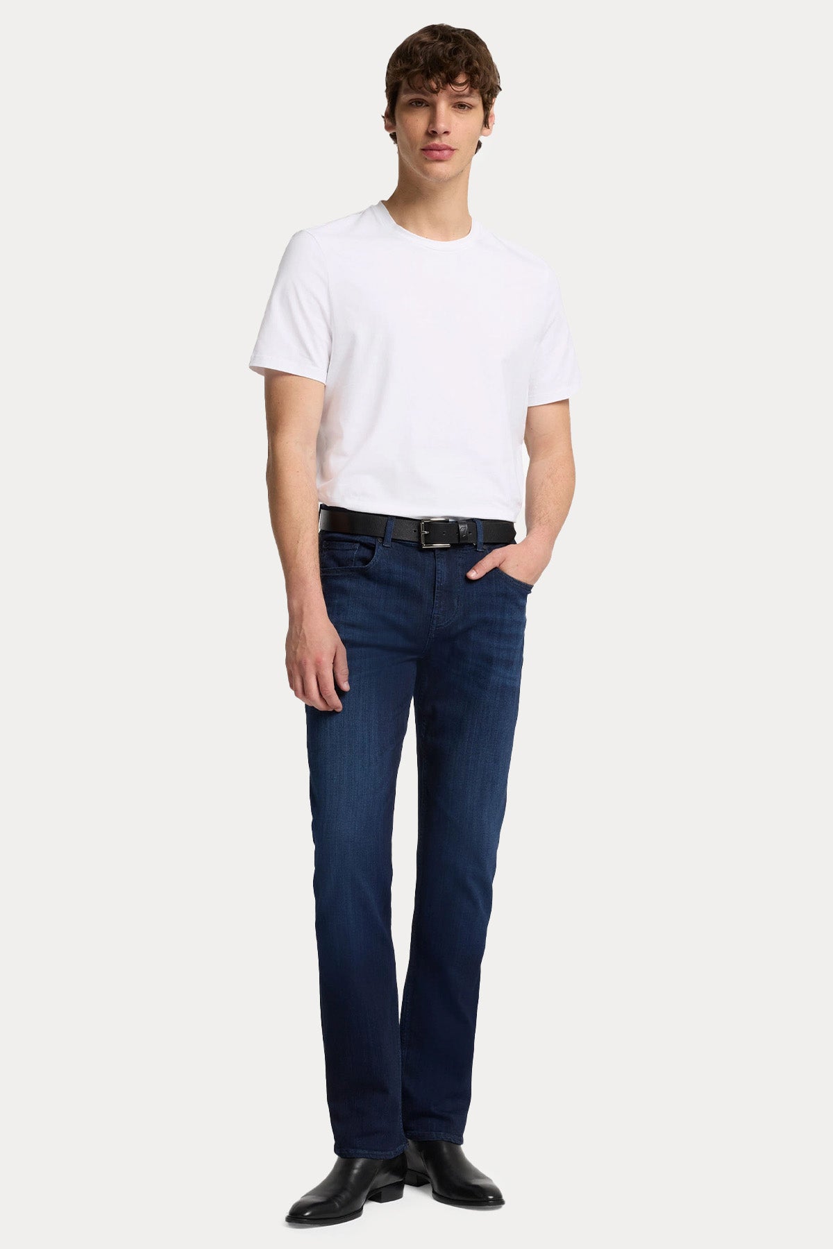 7 For All Mankind Yuvarlak Yaka Luxe Performance Streç T-shirt