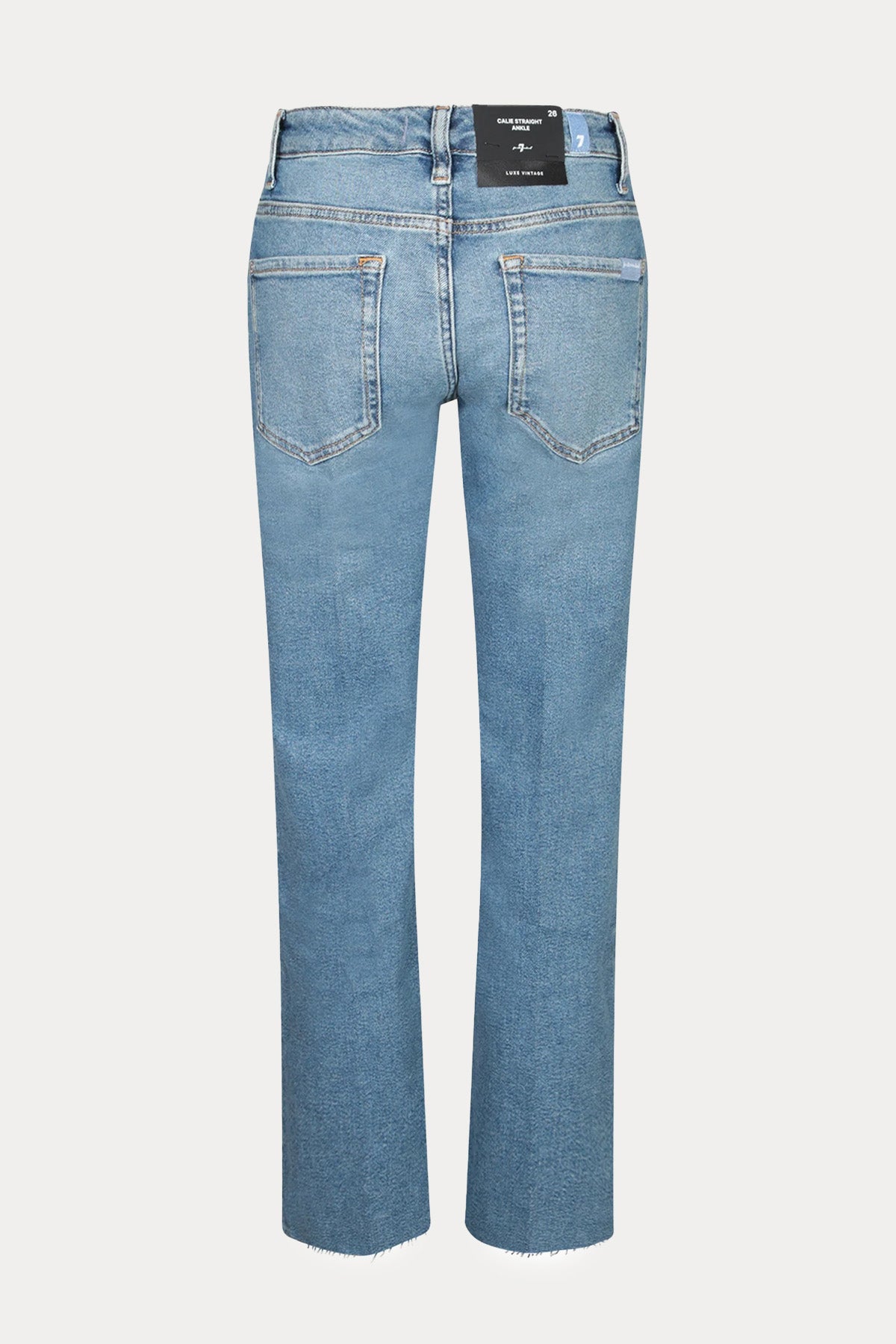 7 For All Mankind Straight Ankle Fit Yıkamalı Streç Jeans