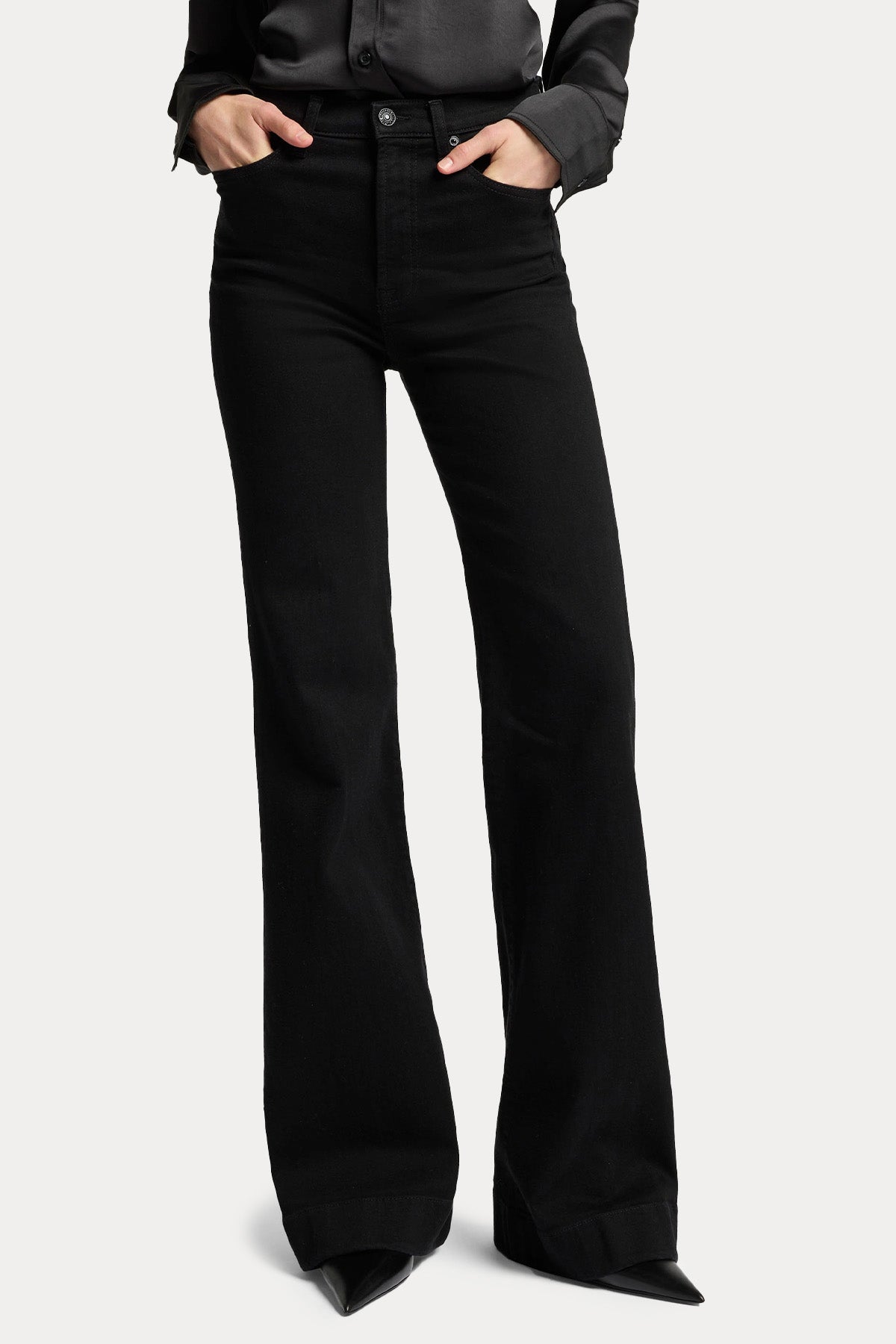 7 For All Mankind Yüksek Bel Streç Modern Dojo Jeans-Jeans-Libas