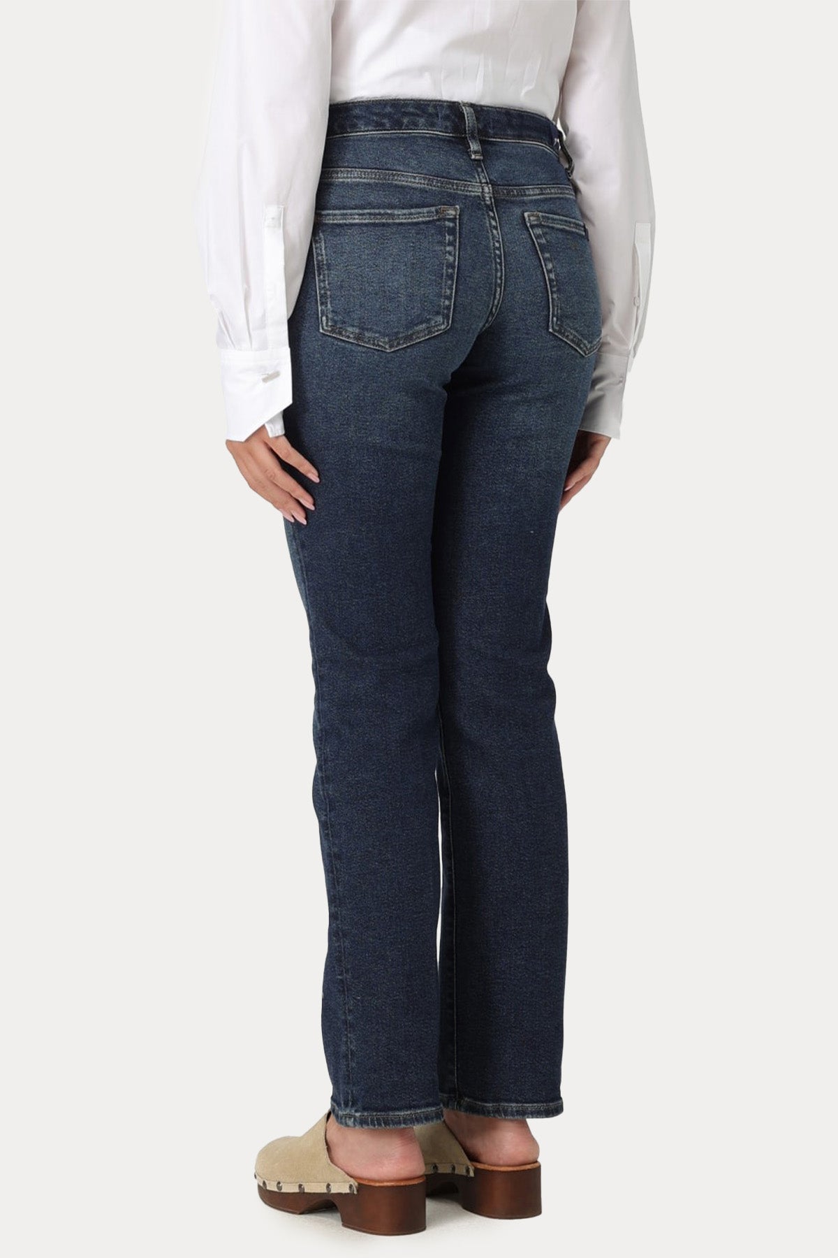 7 For All Mankind Straight Ankle Fit Yıkamalı Streç Jeans