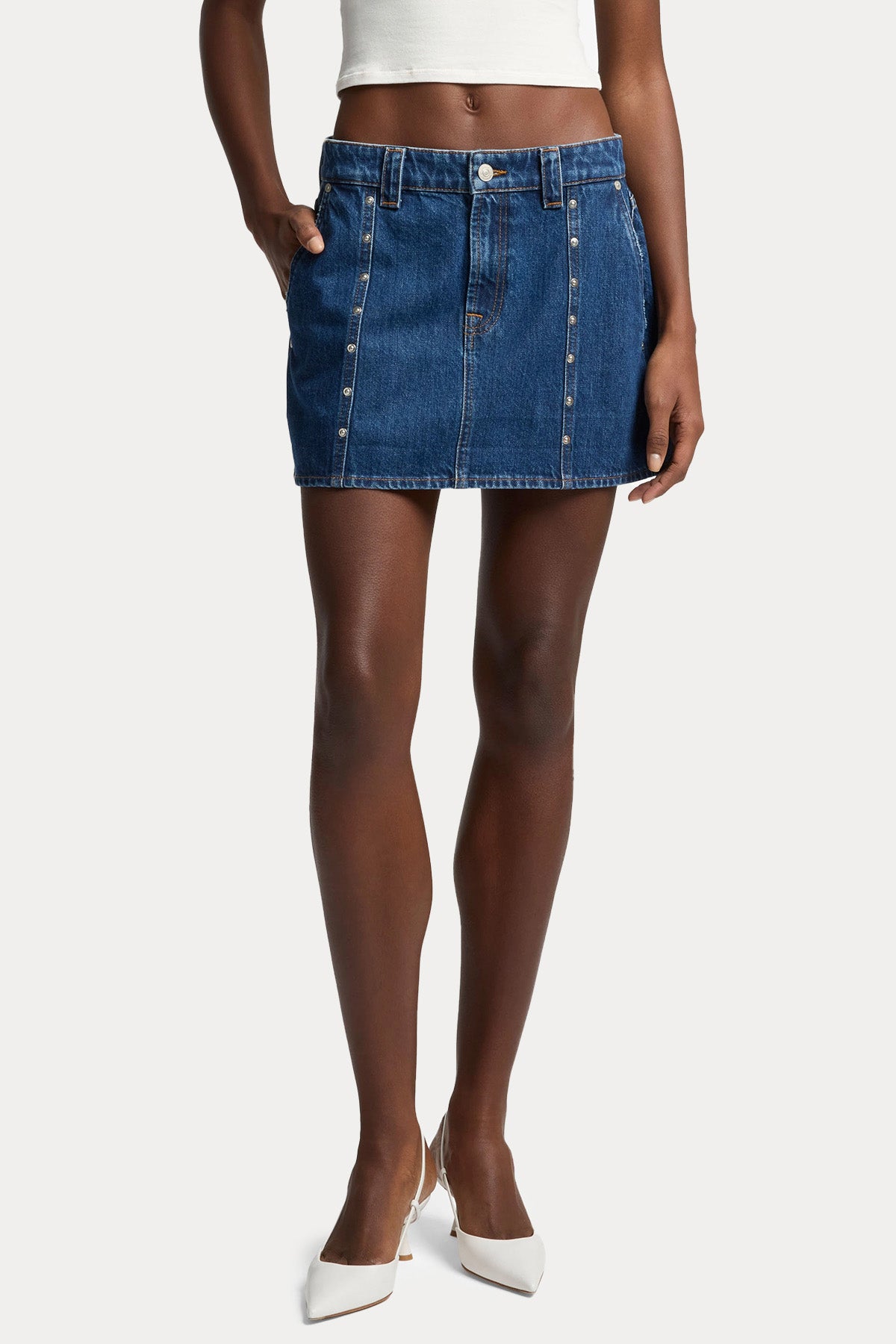 7 For All Mankind Milly Mini Denim Etek