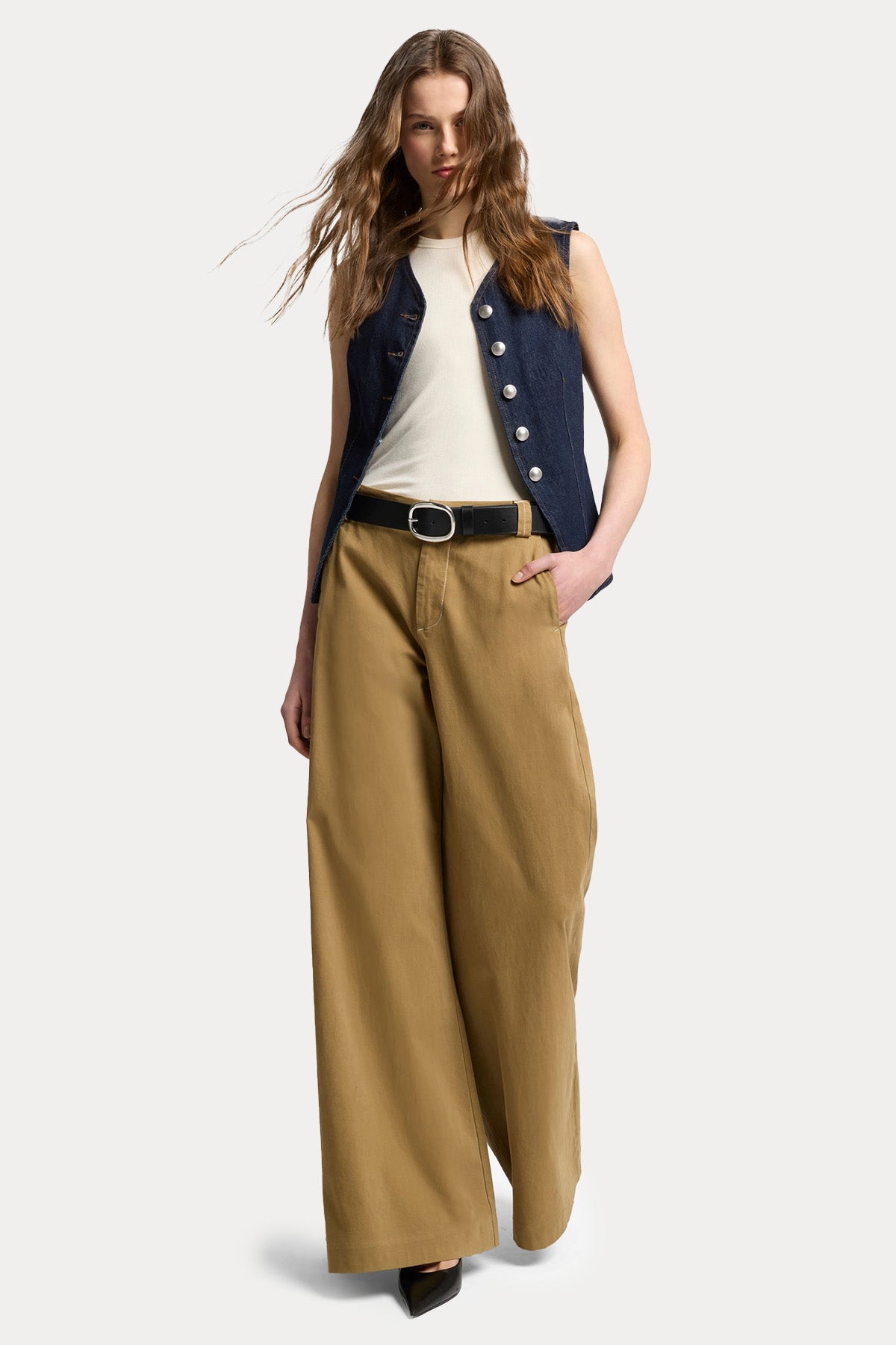 7 For All Mankind Lady Slim Fit Denim Yelek