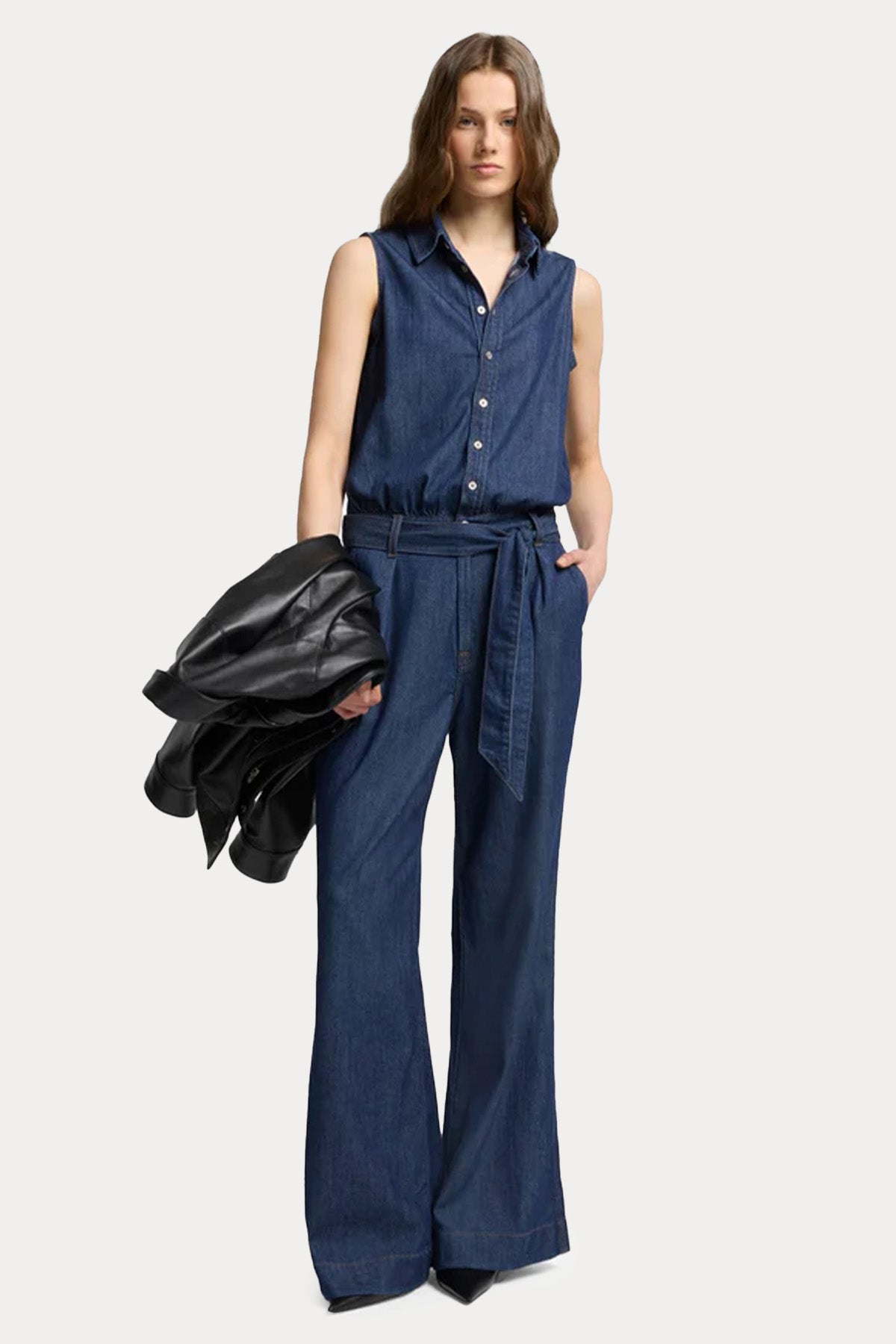7 For All Mankind Kemerli Denim Tulum