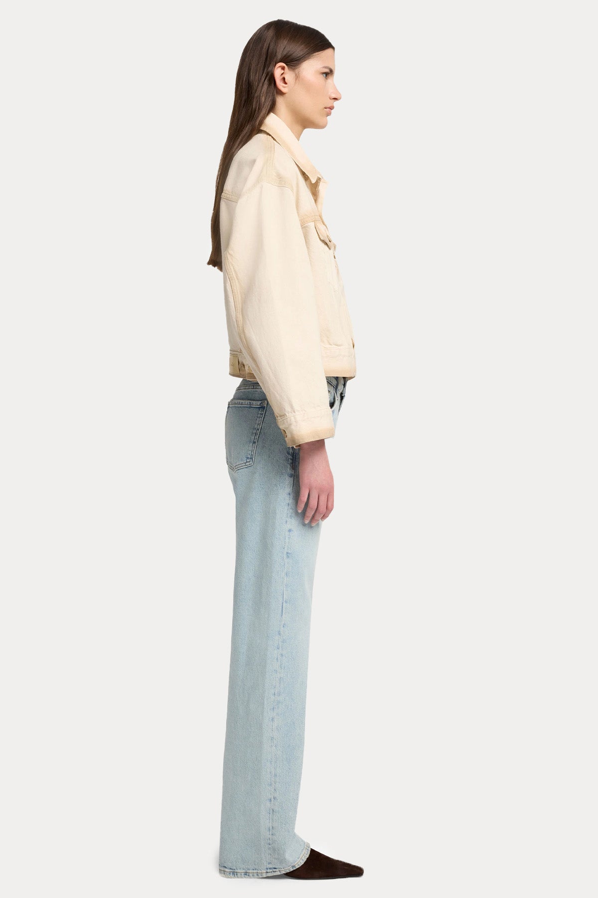 7 For All Mankind Relaxed Fit Yıkamalı Denim Ceket