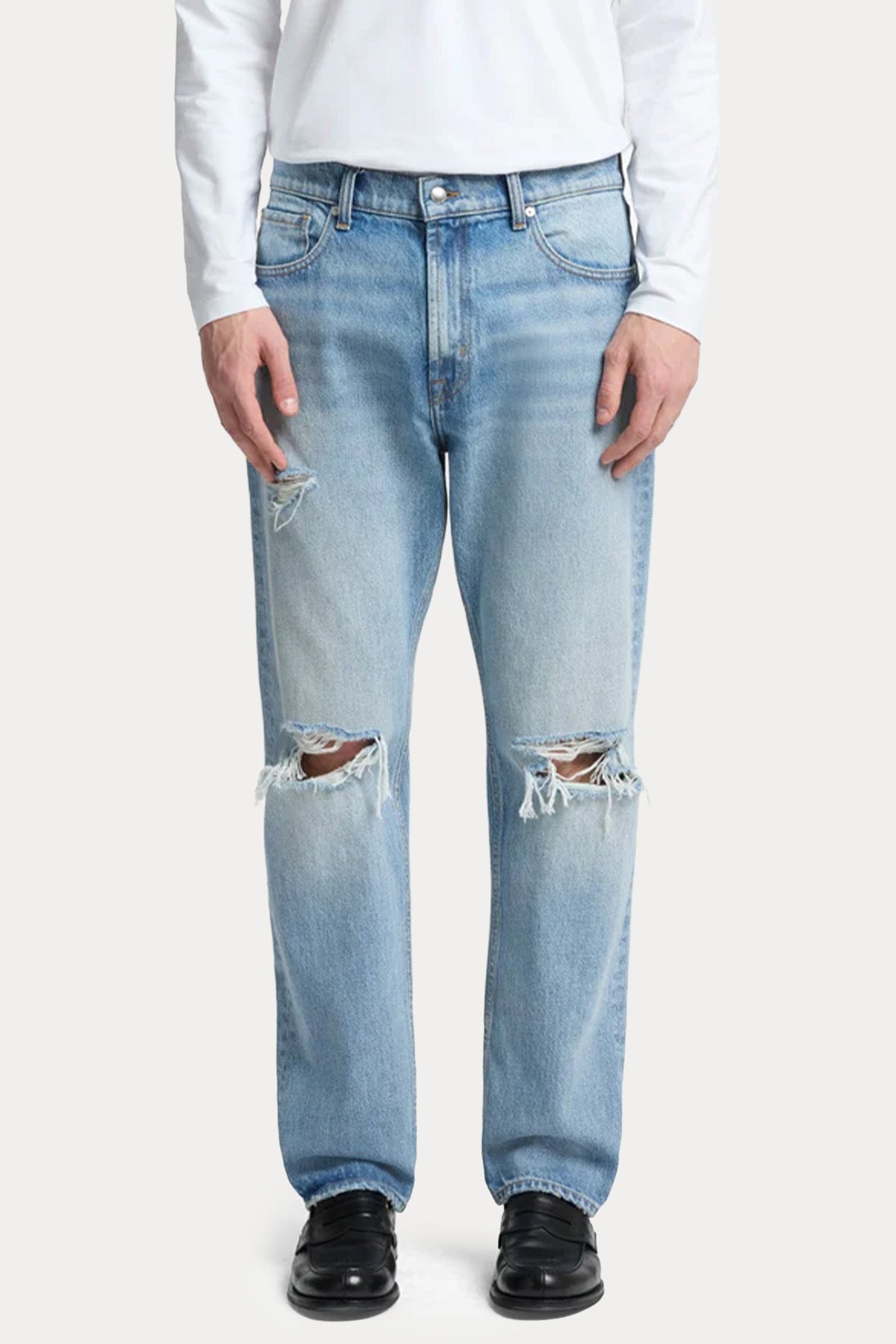 7 For All Mankind Straight Fit Yırtık Detaylı Yıkamalı Jeans