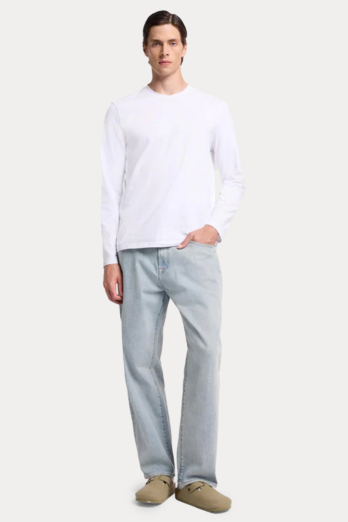 7 For All Mankind Regular Fit Yuvarlak Yaka Streç T-shirt