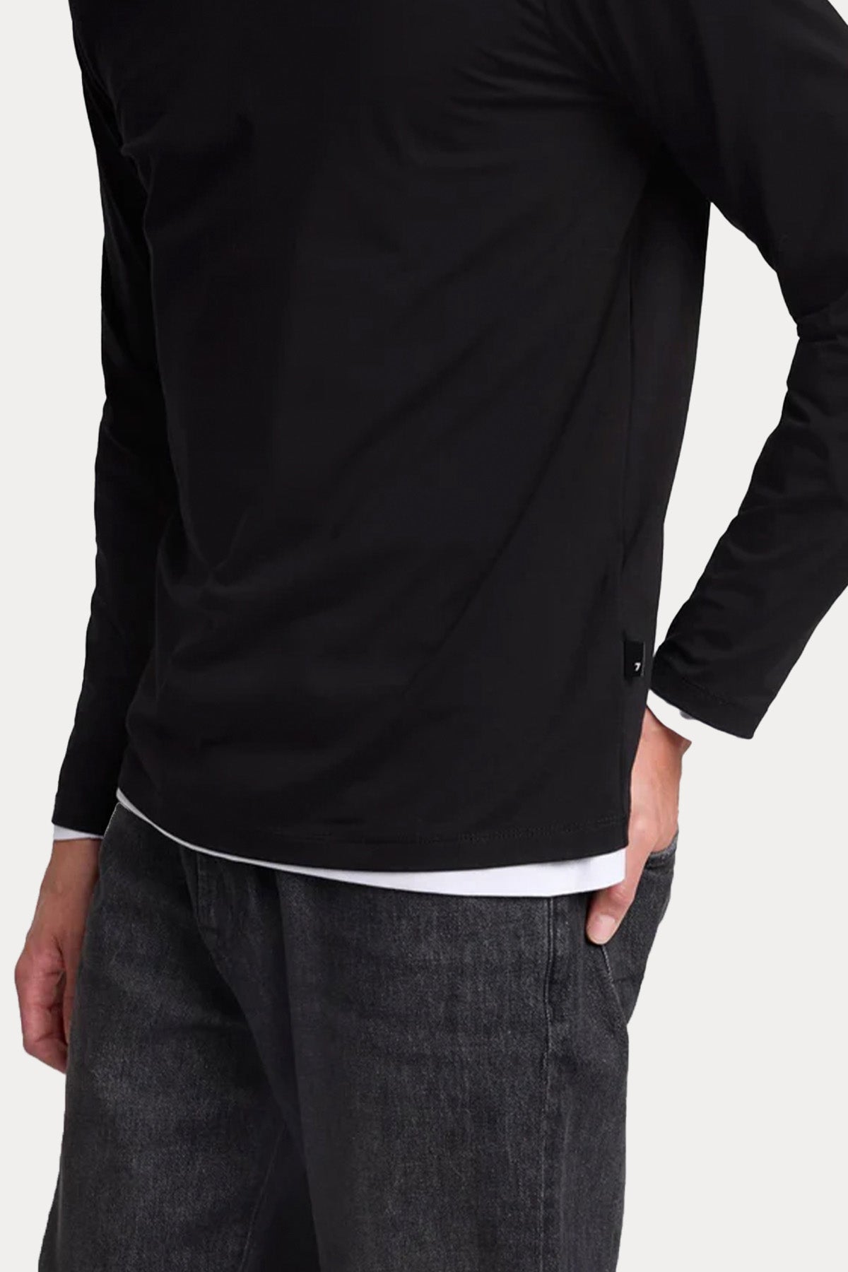 7 For All Mankind Regular Fit Yuvarlak Yaka Streç T-shirt