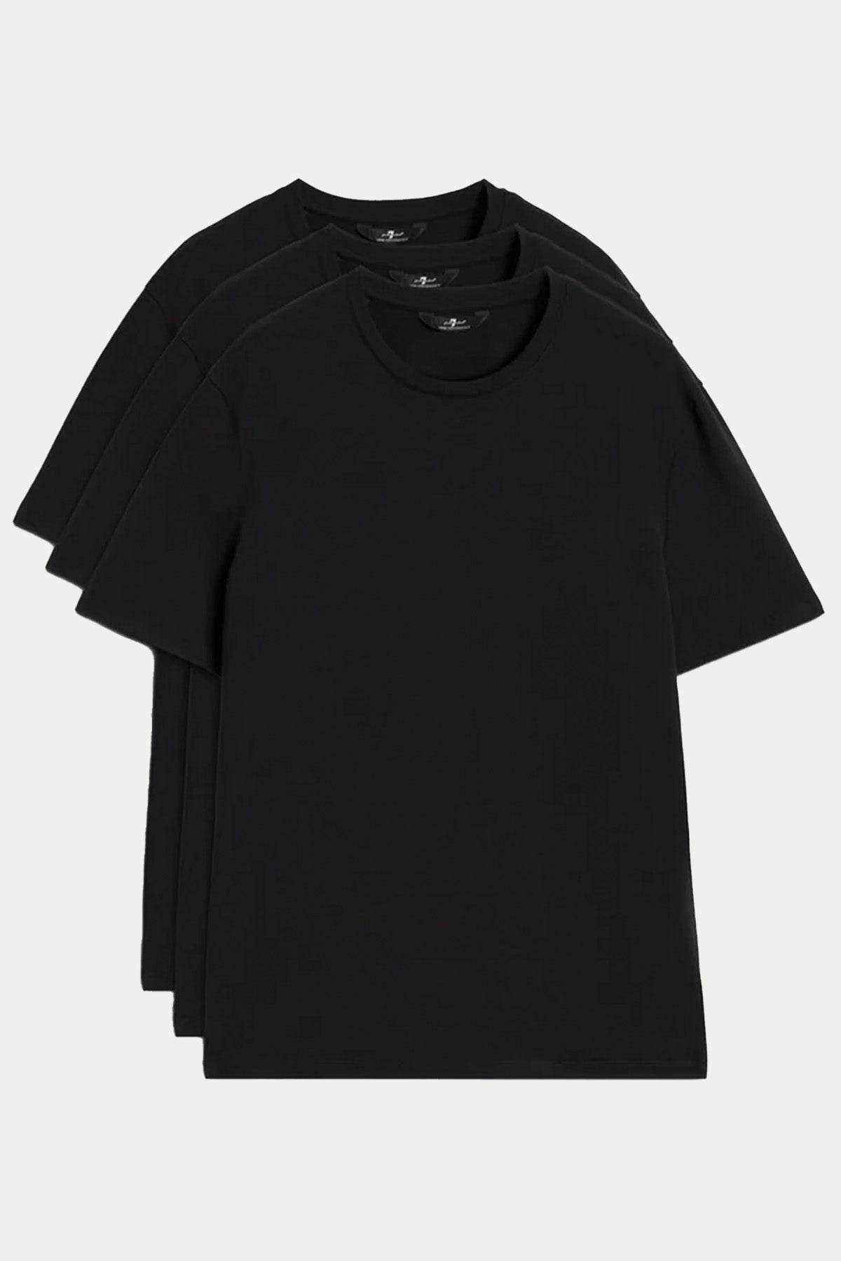 7 For All Mankind Regular Fit 3'lü Paket Streç T-shirt Set