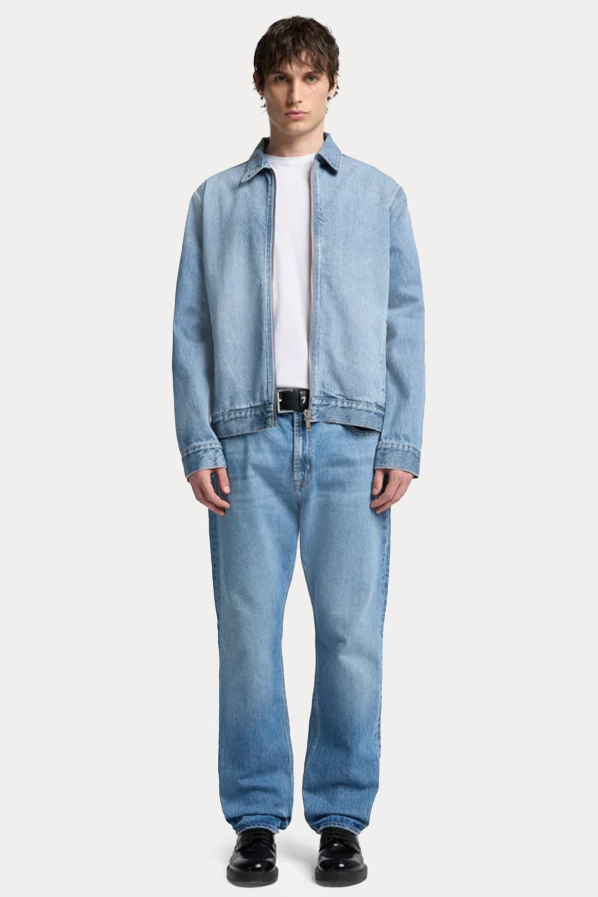 7 For All Mankind Regular Fit Yıkamalı Denim Ceket