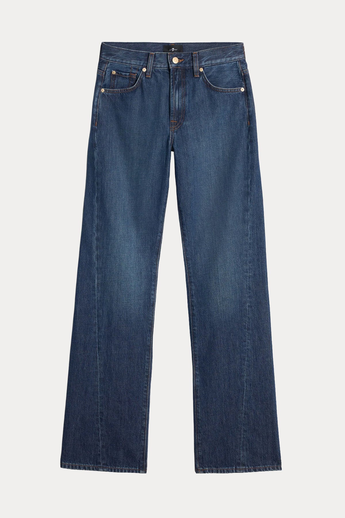 7 For All Mankind Straight Fit Yüksek Bel Yıkamalı Jeans
