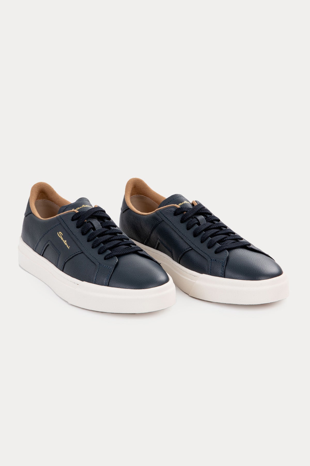 Santoni Double Buckle Deri Sneaker Ayakkabı