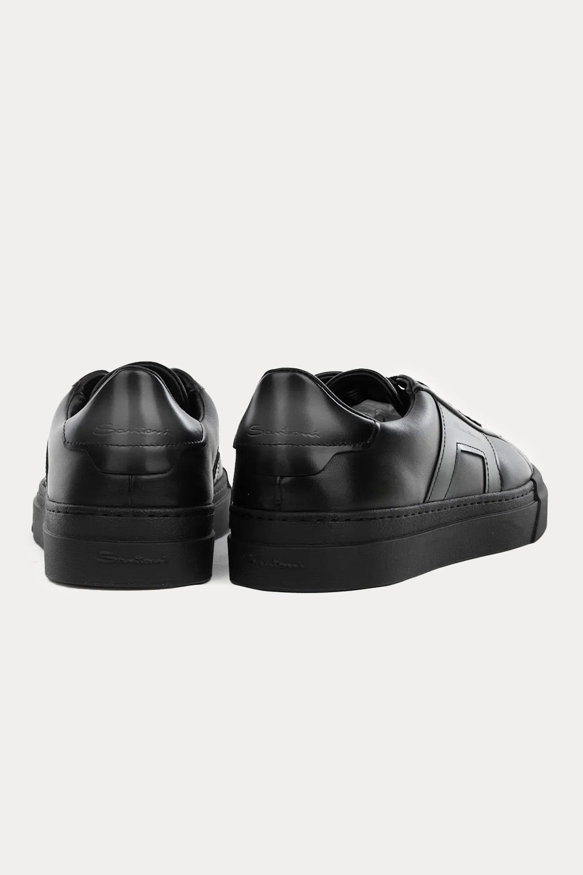 Santoni Double Buckle Deri Sneaker Ayakkabı