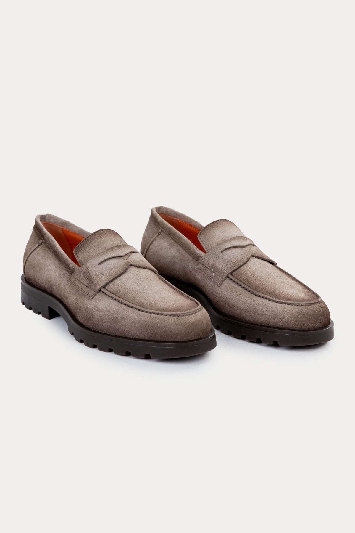 Santoni Nubuk Süet Loafer Ayakkabı