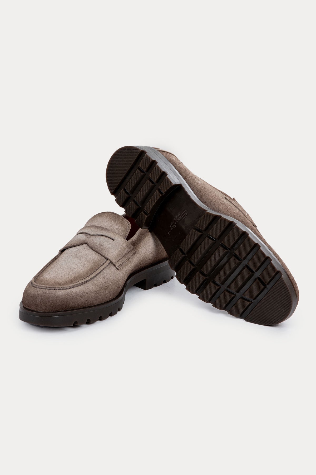 Santoni Nubuk Süet Loafer Ayakkabı