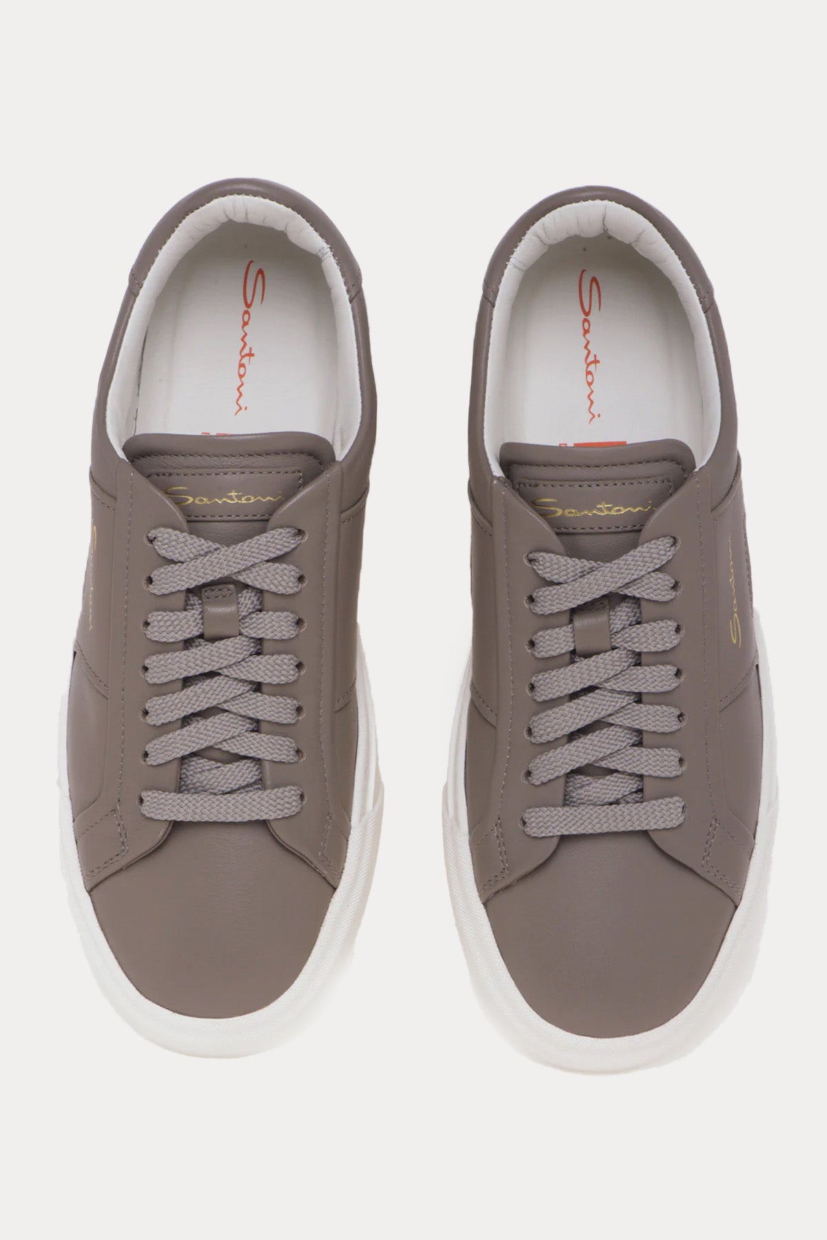 Santoni Double Buckle Deri Sneaker Ayakkabı-Ayakkabı-Libas