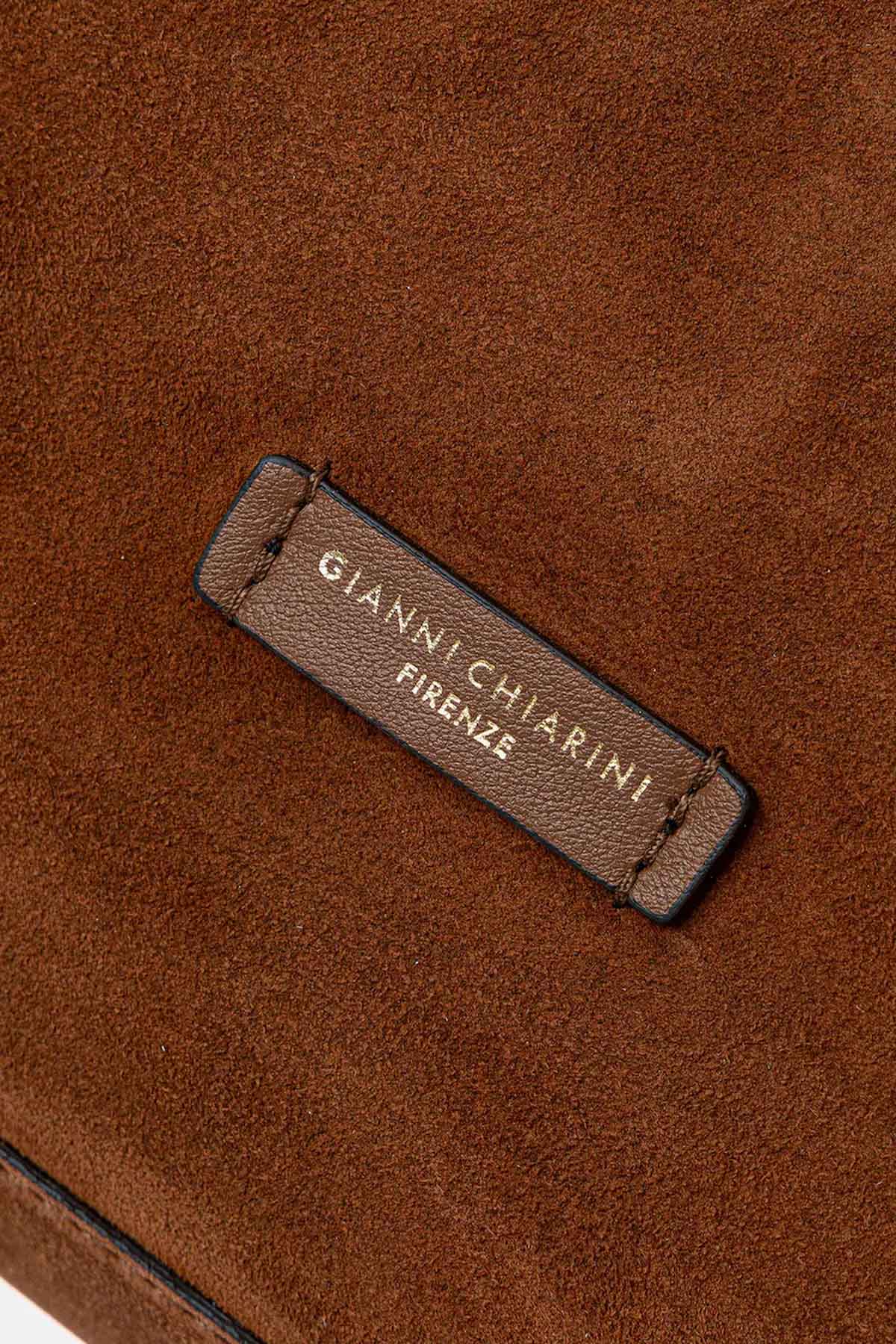 Gianni Chiarini Egle Süet Omuz Çantası-Çanta-Libas