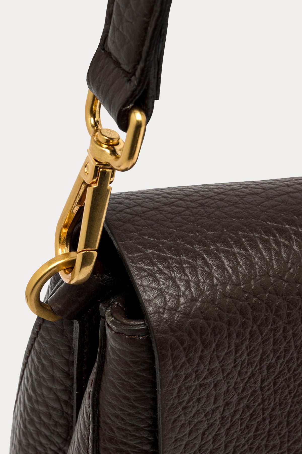 Gianni Chiarini Helena Round Geniş Askılı Deri Omuz Çantası-Çanta-Libas