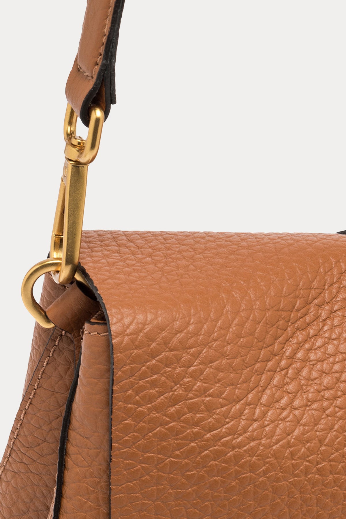 Gianni Chiarini Helena Round Geniş Askılı Deri Omuz Çantası-Çanta-Libas