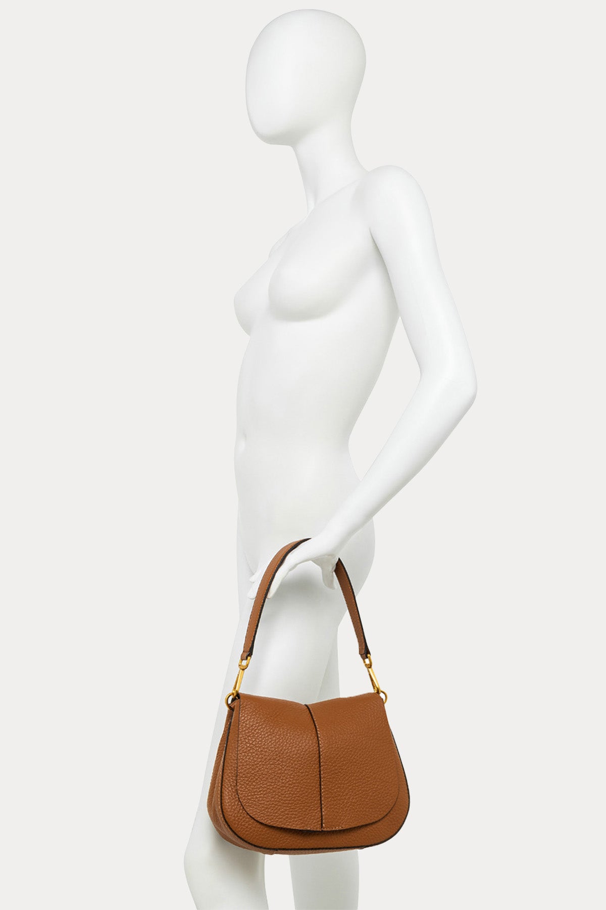 Gianni Chiarini Helena Round Geniş Askılı Deri Omuz Çantası-Çanta-Libas