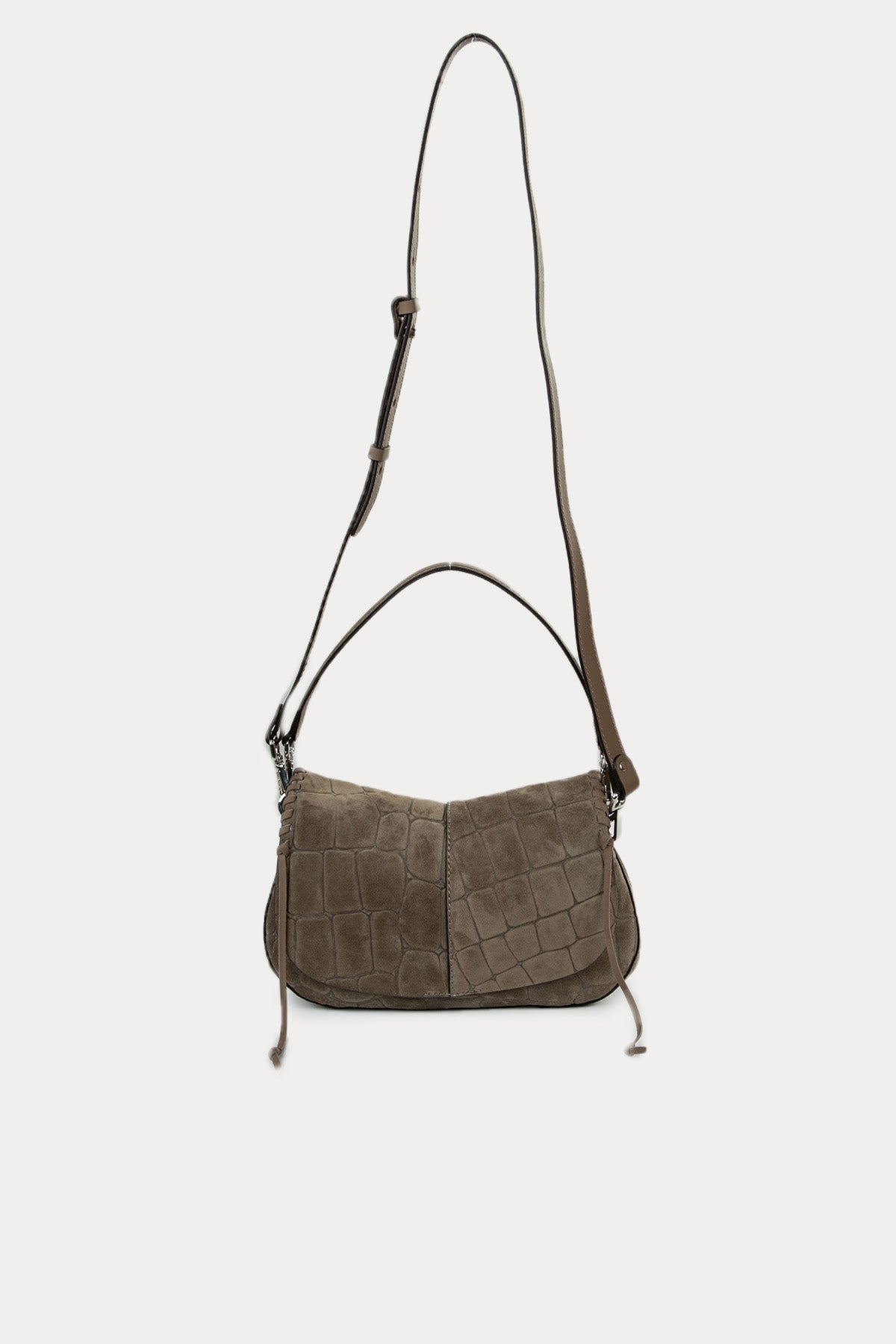 Gianni Chiarini Helena Round Süet Omuz Çantası