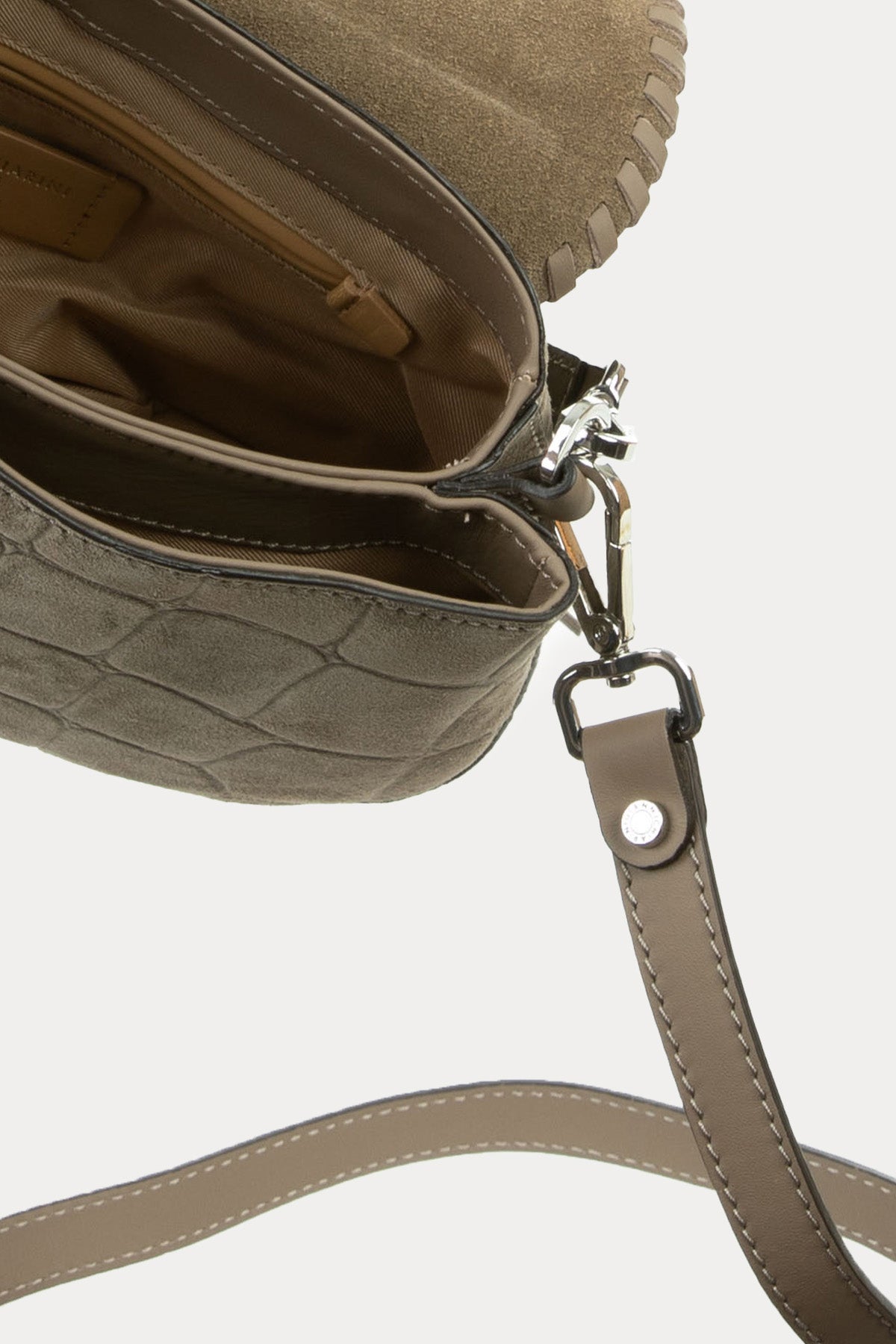 Gianni Chiarini Helena Round Süet Omuz Çantası