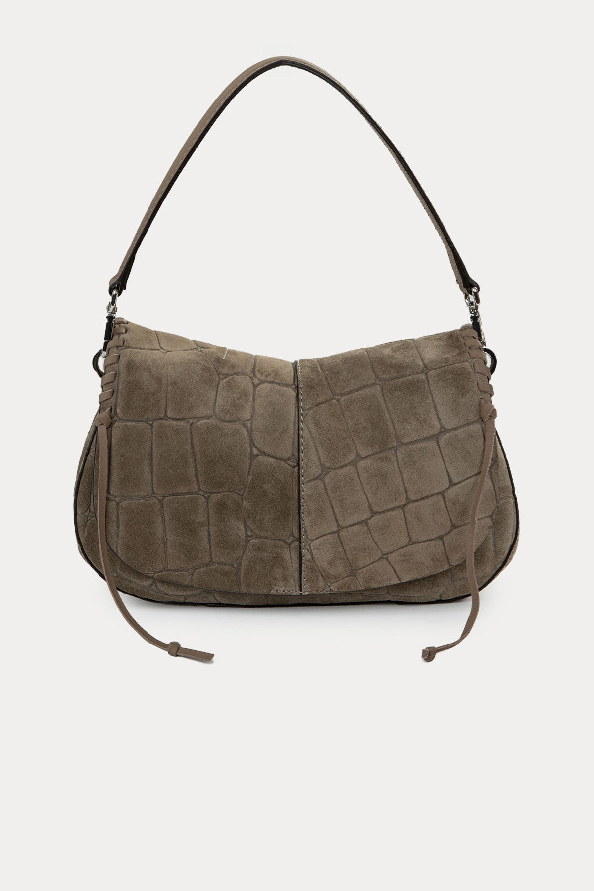 Gianni Chiarini Helena Round Süet Omuz Çantası