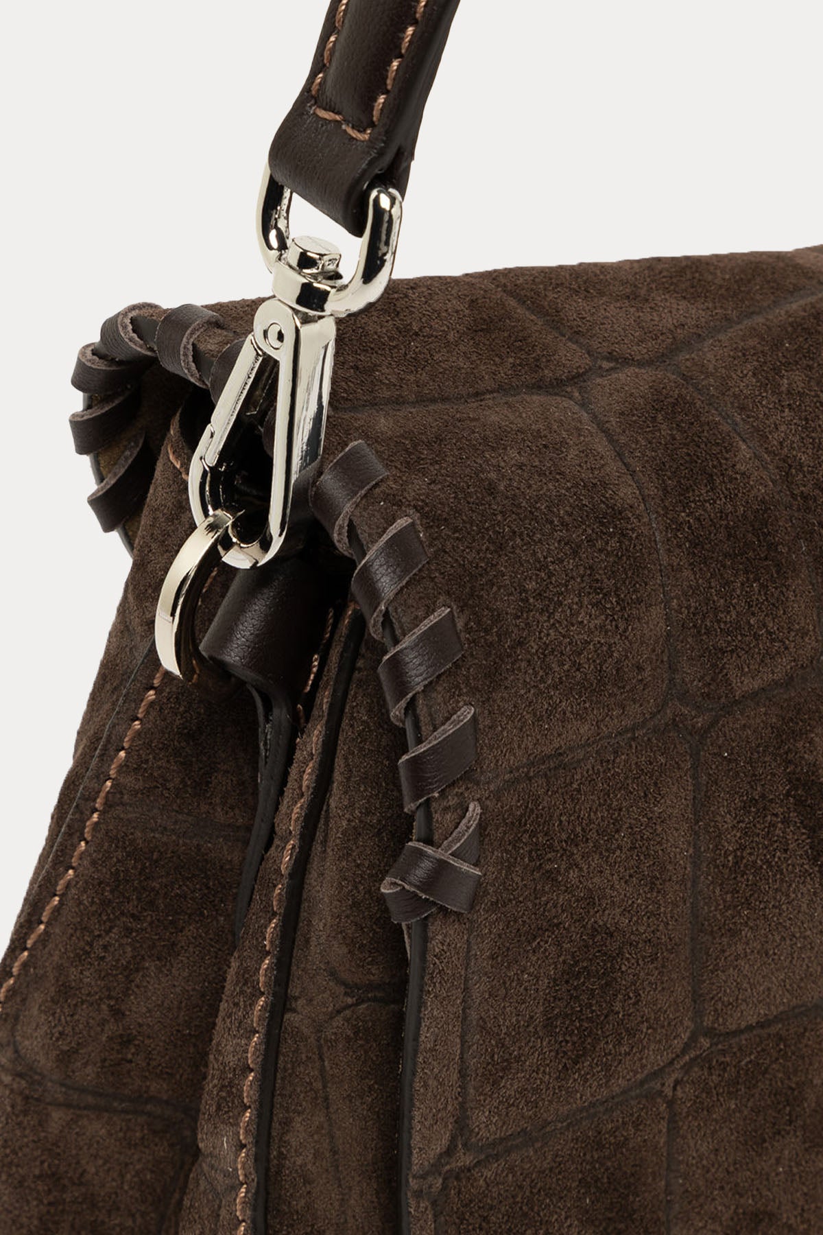 Gianni Chiarini Helena Round Süet Omuz Çantası