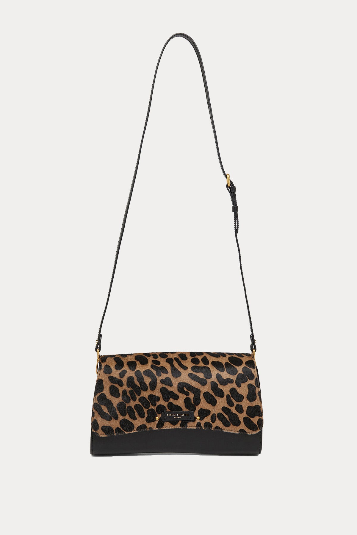 Gianni Chiarini Keira Leopar Desenli Deri Omuz Çantası