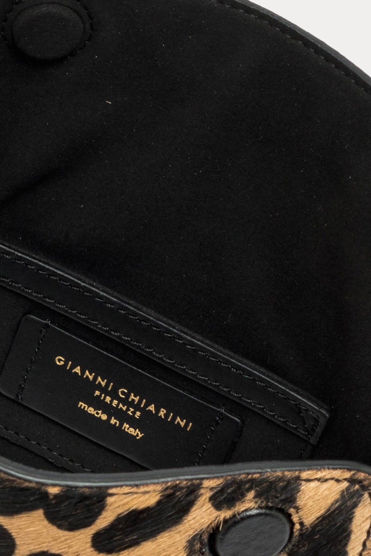 Gianni Chiarini Penelope Leopar Desenli Deri Omuz Çantası