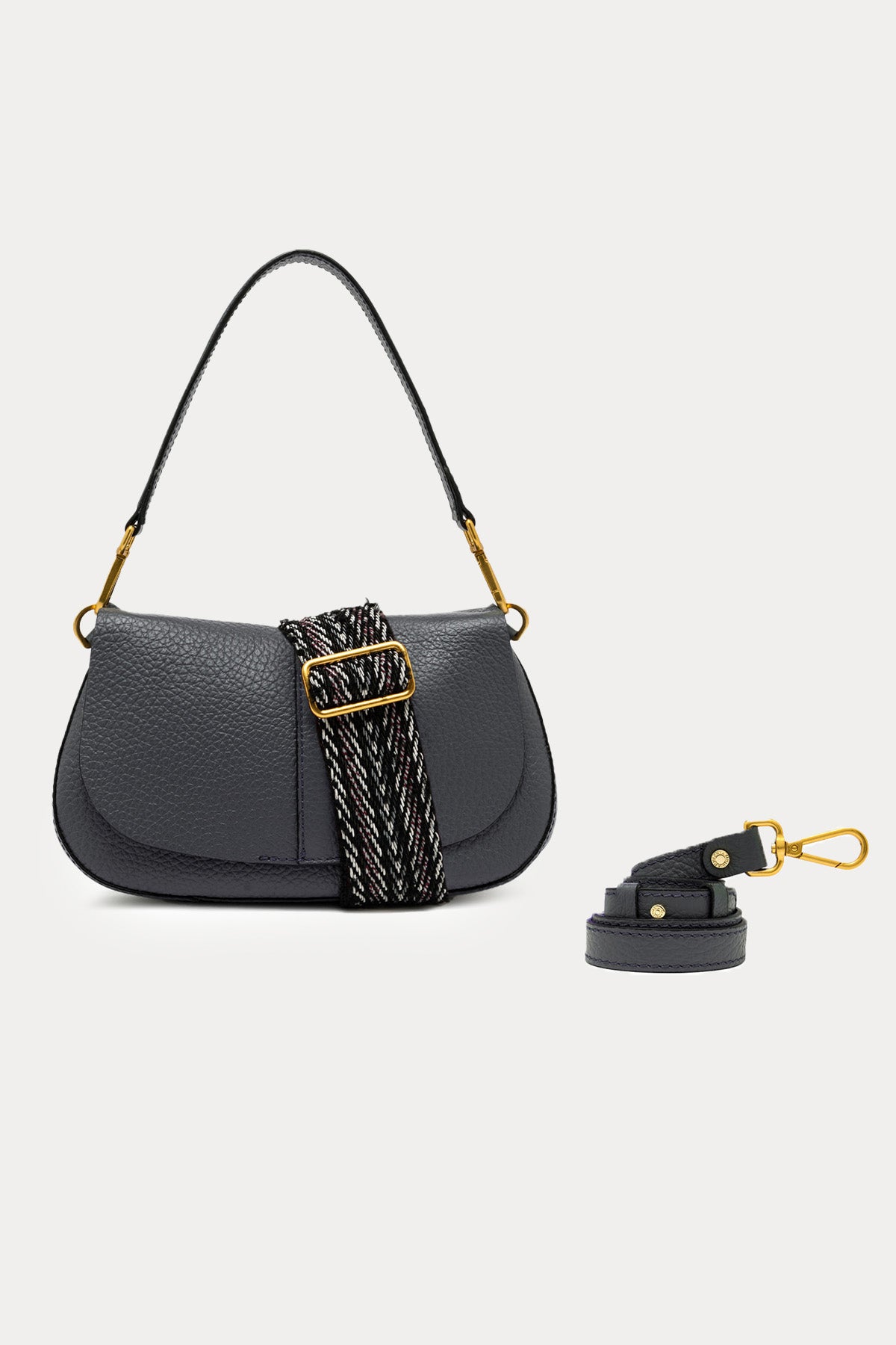 Gianni Chiarini Helena Round Geniş Askılı Deri Omuz Çantası