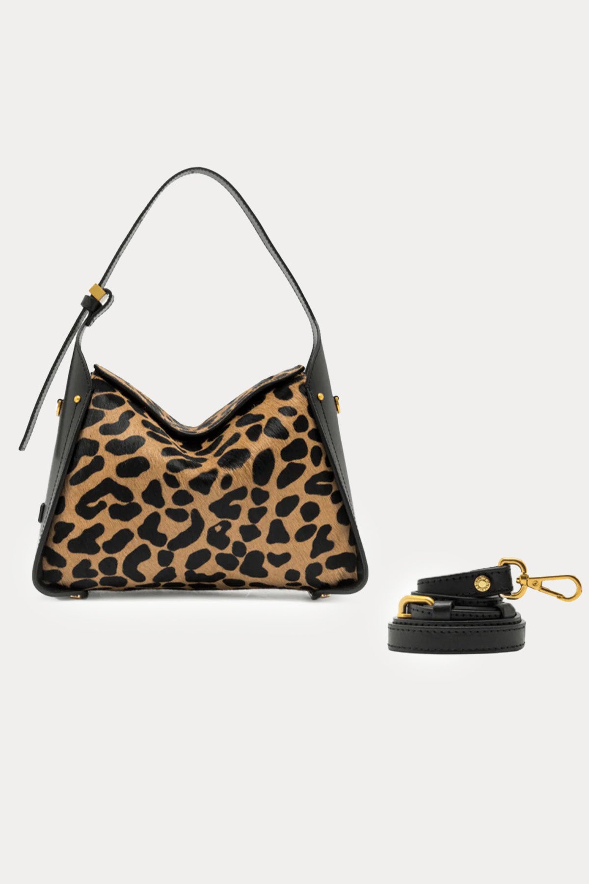 Gianni Chiarini Penelope Leopar Desenli Deri Omuz Çantası