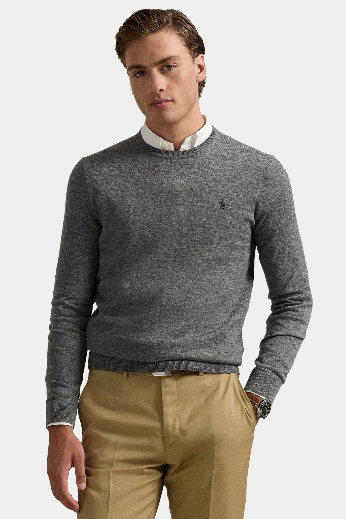 Polo Ralph Lauren Slim Fit İnce Örgü Yün Triko