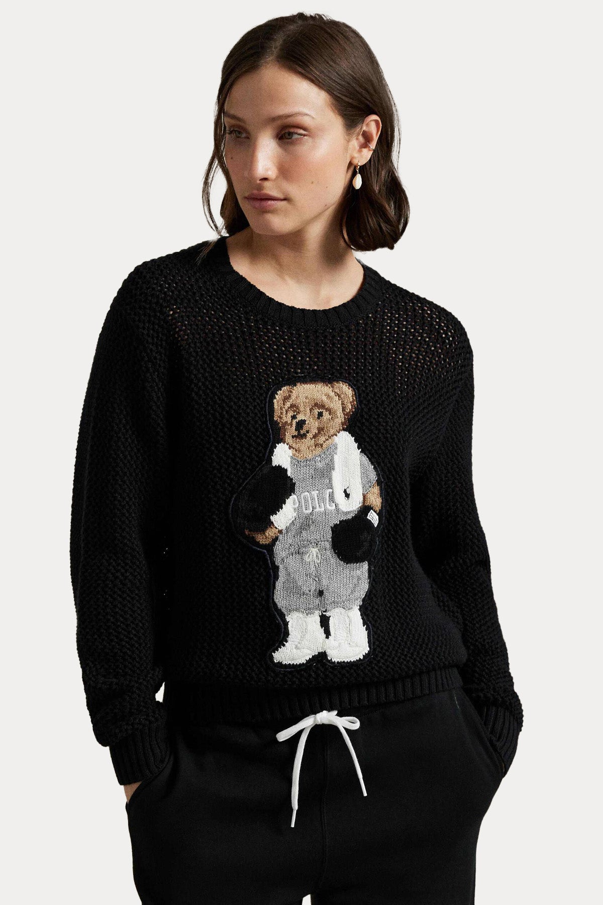 Polo Ralph Lauren Relaxed Fit Örgü Polo Bear Triko
