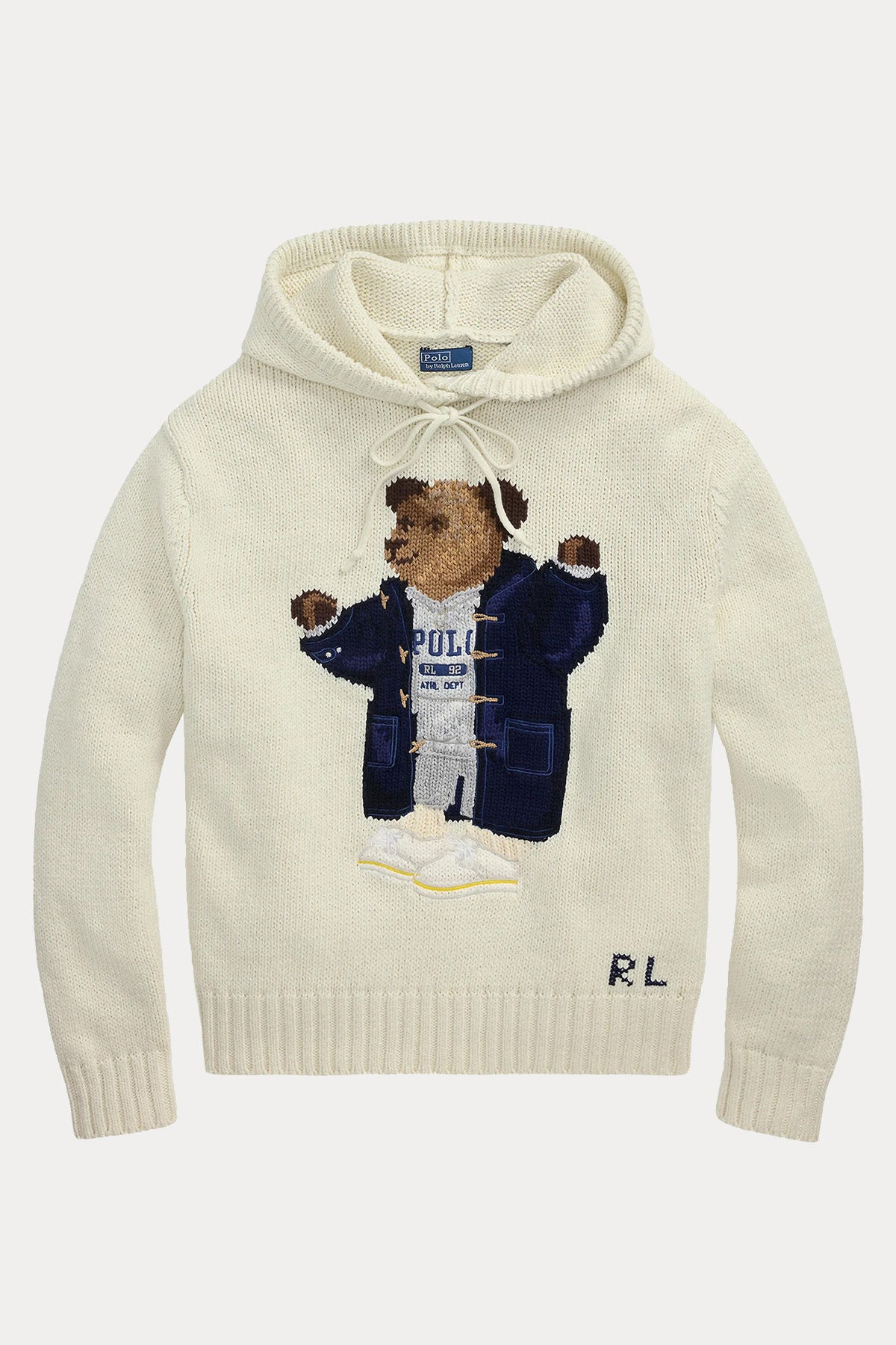 Polo Ralph Lauren Relaxed Fit Kapüşonlu Polo Bear Örgü Triko