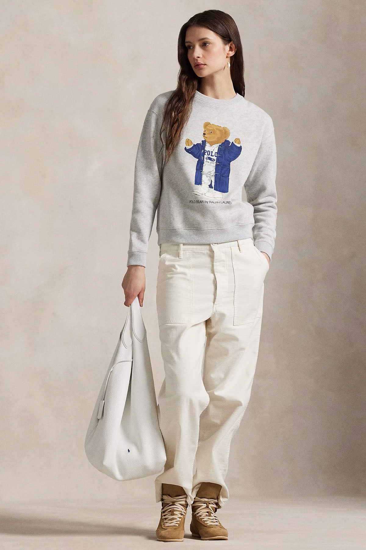 Polo Ralph Lauren Relaxed Fit Polo Bear Şardonlu Sweatshirt