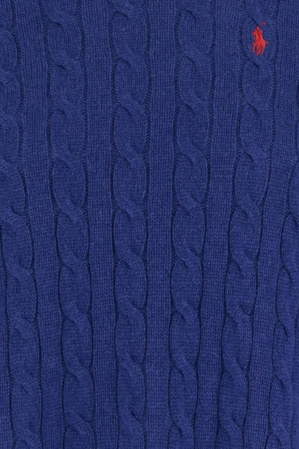 Polo Ralph Lauren Kaşmir Slim Fit Yuvarlak Yaka Saç Örgü Yün Triko