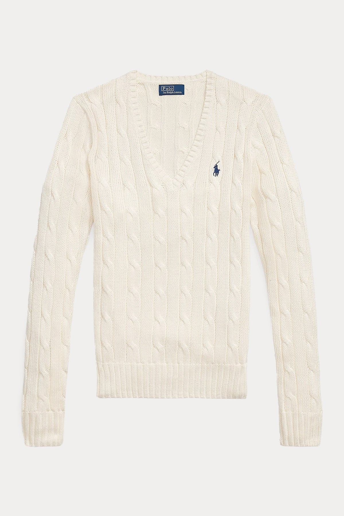 Polo Ralph Lauren Slim Fit V Yaka Saç Örgü Triko