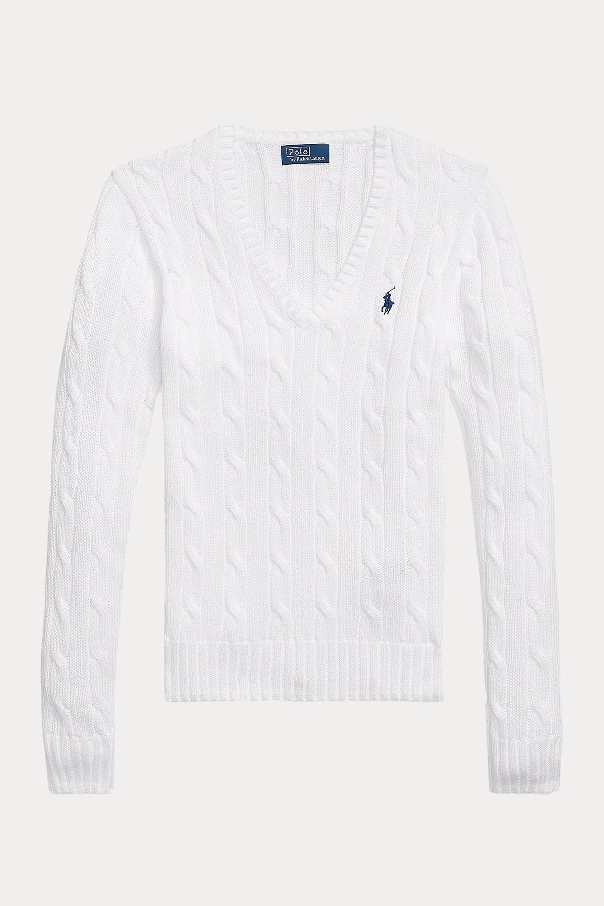Polo Ralph Lauren Slim Fit V Yaka Saç Örgü Triko