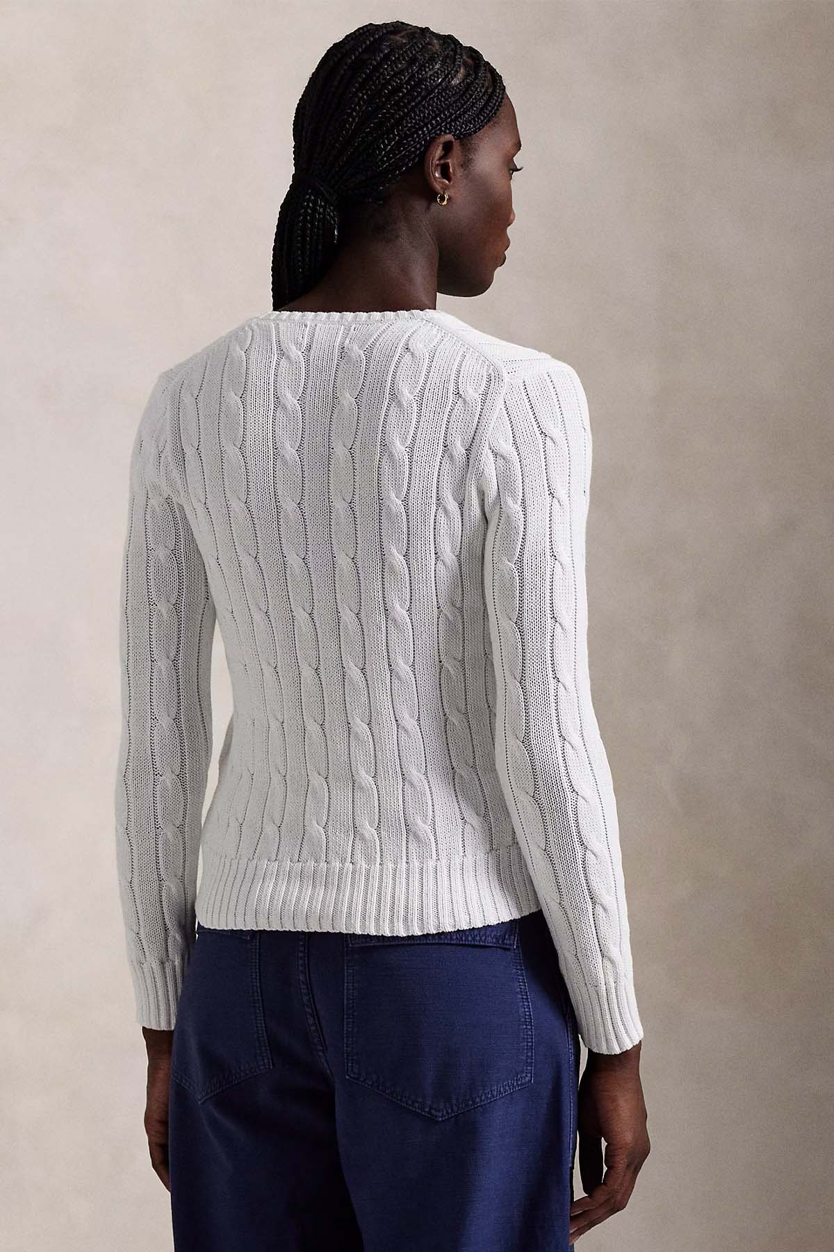 Polo Ralph Lauren Slim Fit V Yaka Saç Örgü Triko