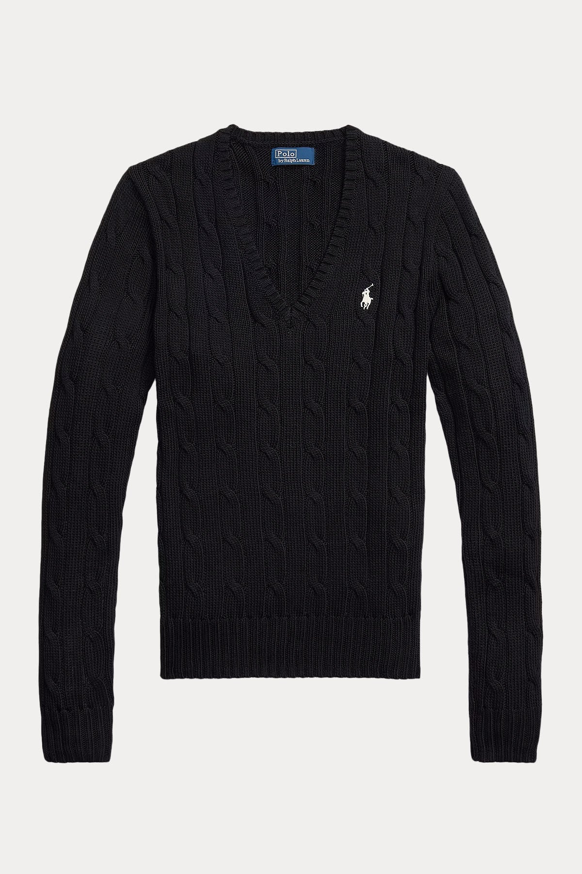 Polo Ralph Lauren Slim Fit V Yaka Saç Örgü Triko