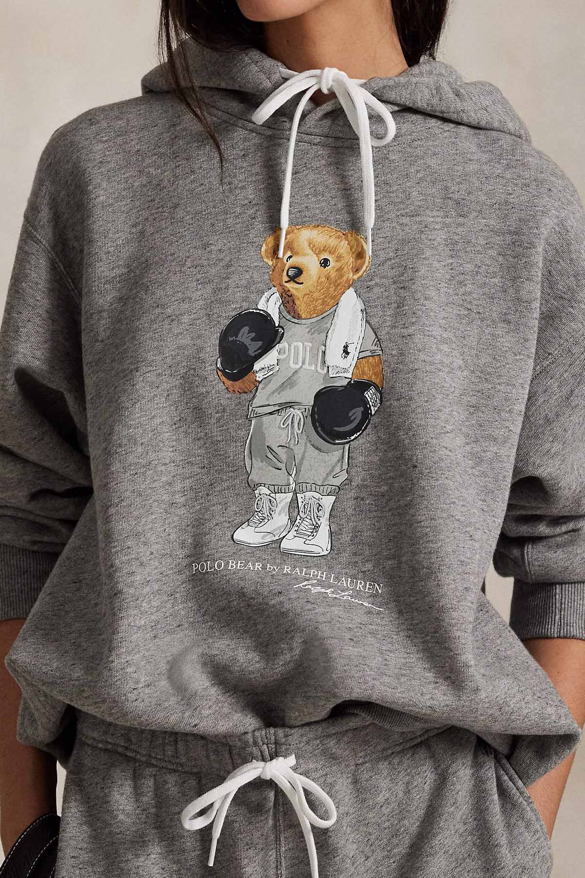 Polo Ralph Lauren Relaxed Fit Kapüşonlu Şardonlu Polo Bear Sweatshirt