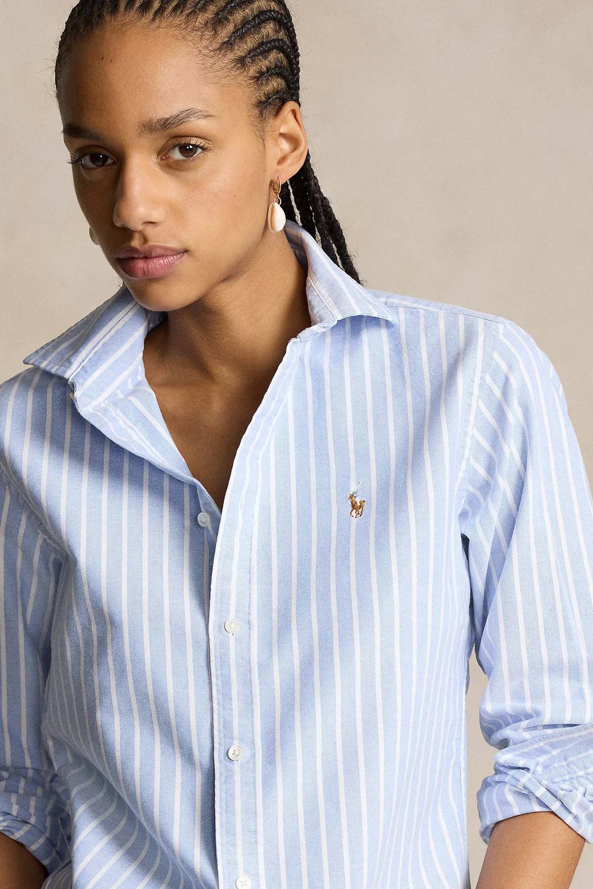 Polo Ralph Lauren Custom Fit Çizgili Oxford Gömlek-Gömlek-Libas