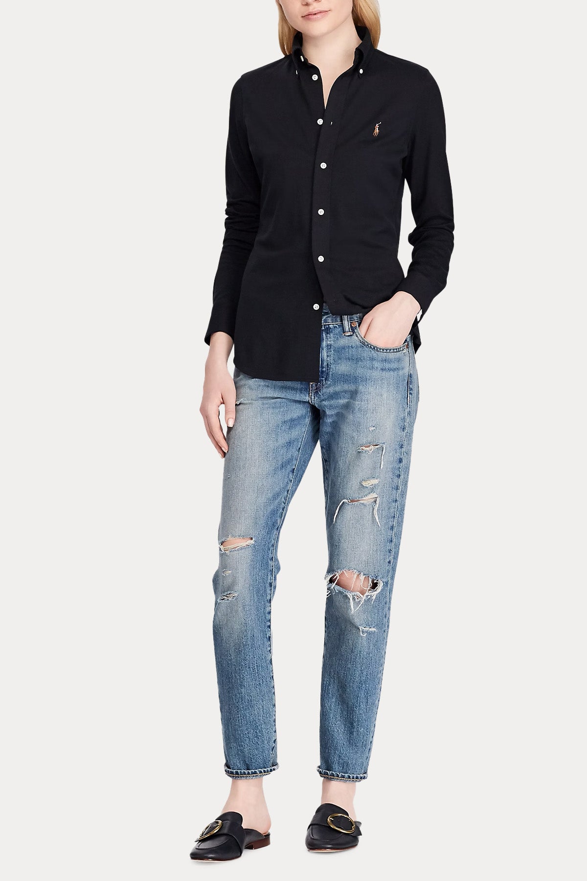 Polo Ralph Lauren Custom Fit Knit Oxford Gömlek