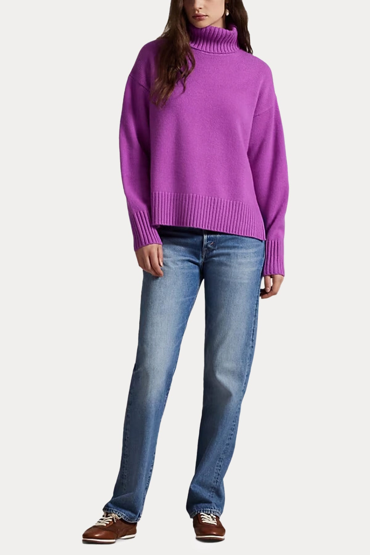 Polo Ralph Lauren Relaxed Fit Balıkçı Yaka Yün Örgü Triko